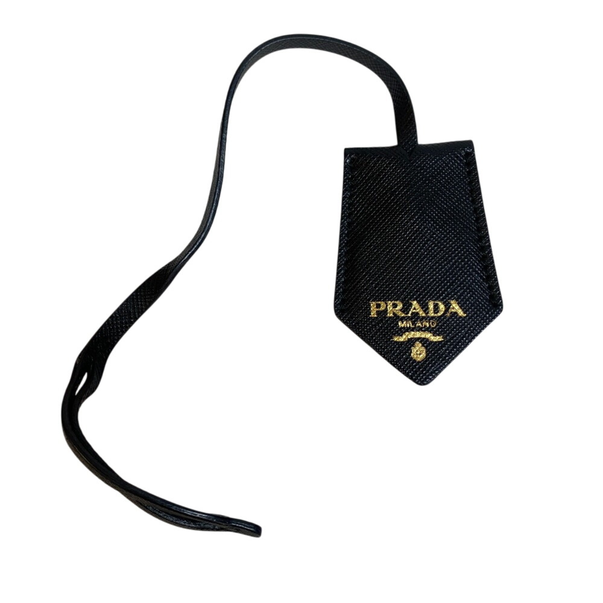 Prada Beige Black Leather Handbag (Pre-Owned)