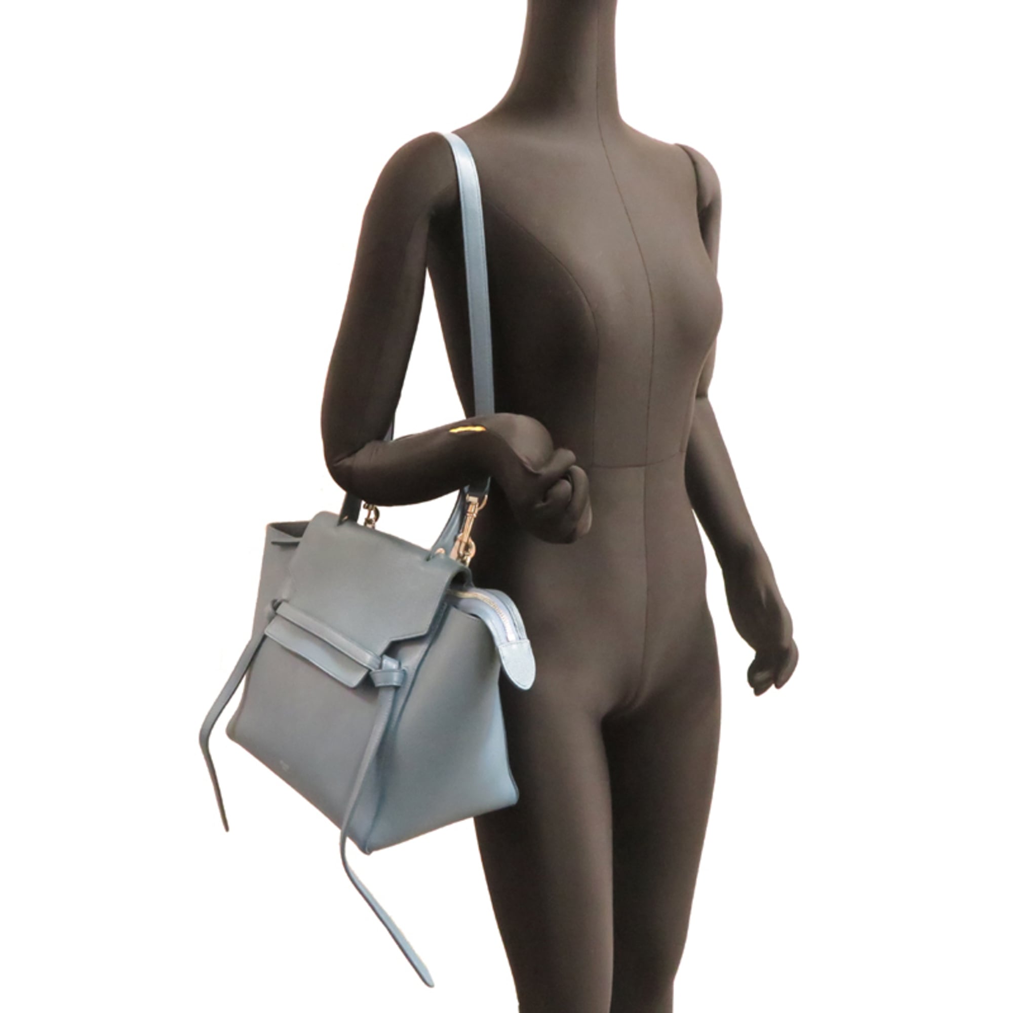 Celine Light Blue Leather Handbag (Pre-Owned)