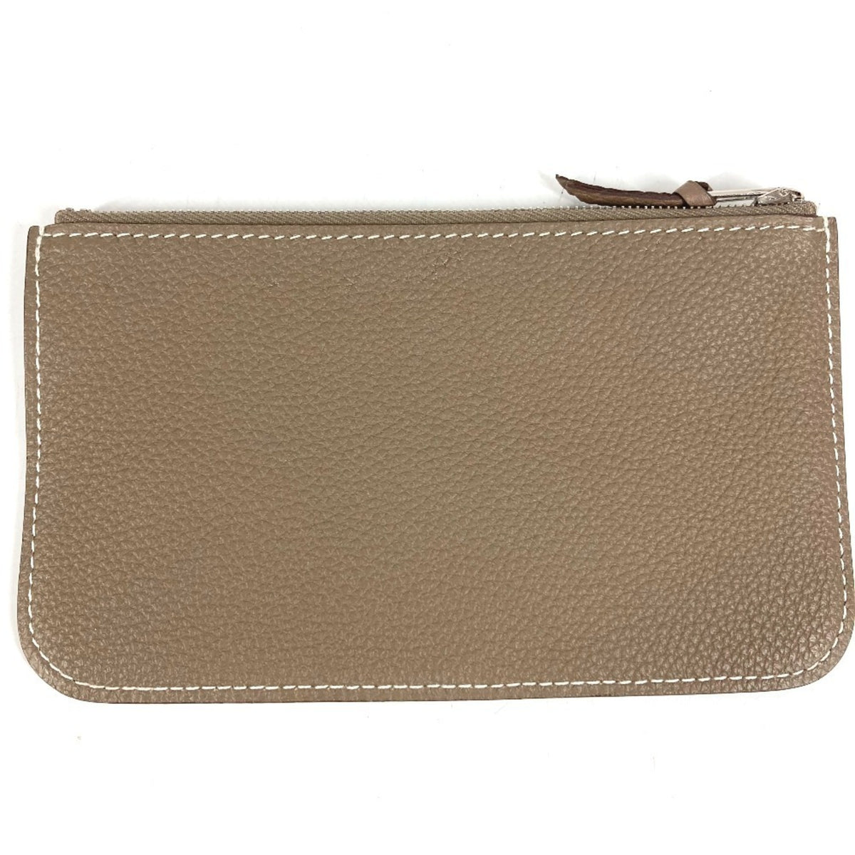 Hermes Etoupe Gray Gray Togo Leather Long Wallet (Bi-Fold) (Pre-Owned)