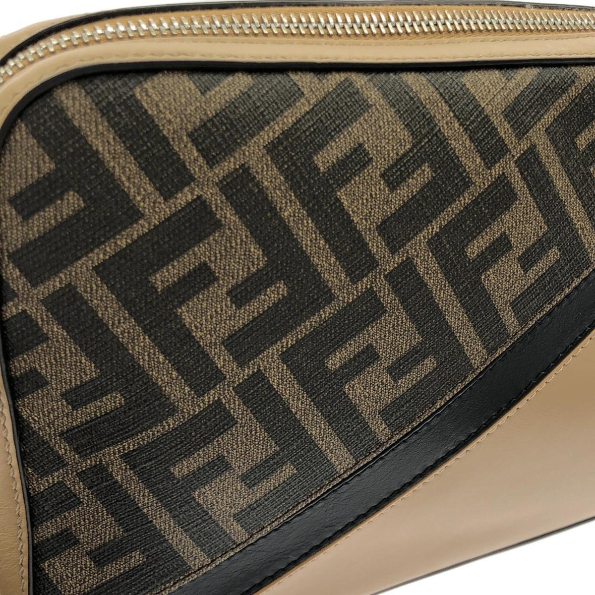 Fendi Brown Coated Canvas Leather Shoulder Bag (Pre-Owned)