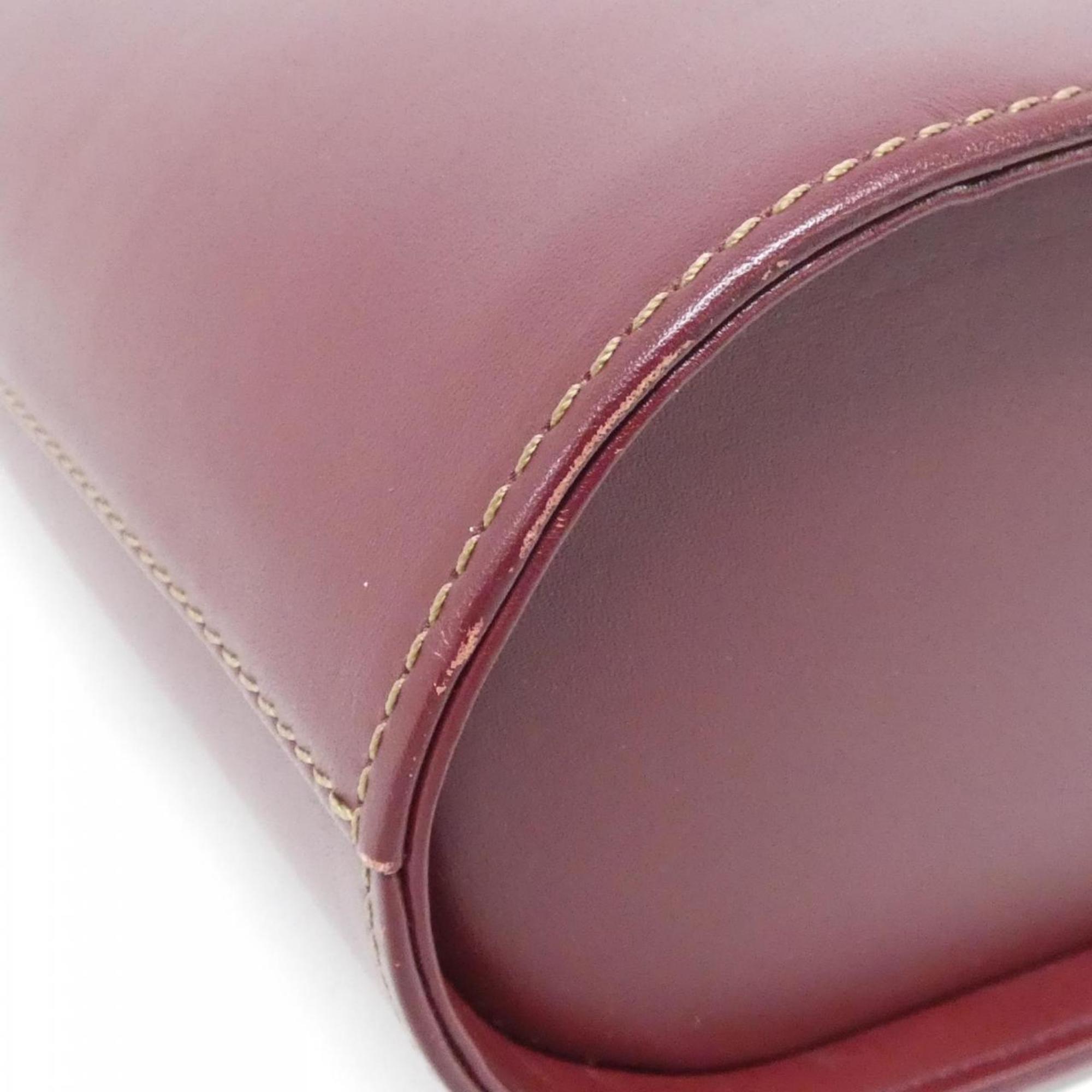 Cartier Bordeaux Leather Shoulder Bag (Pre-Owned)