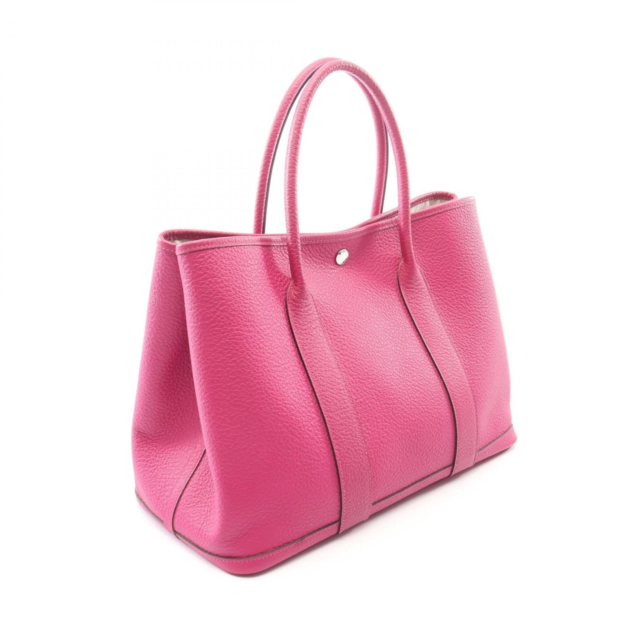 Hermes Pink Country Leather Leather Handbag Tote Bag (Pre-Owned)