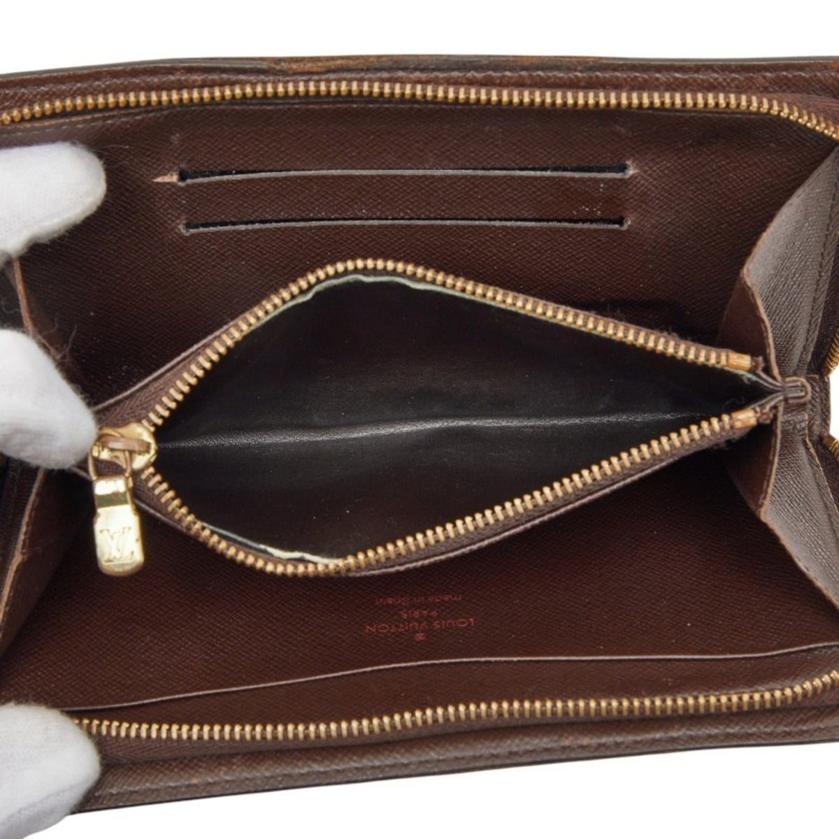 Louis Vuitton Brown Pvc Leather Long Wallet (Bi-Fold) (Pre-Owned)