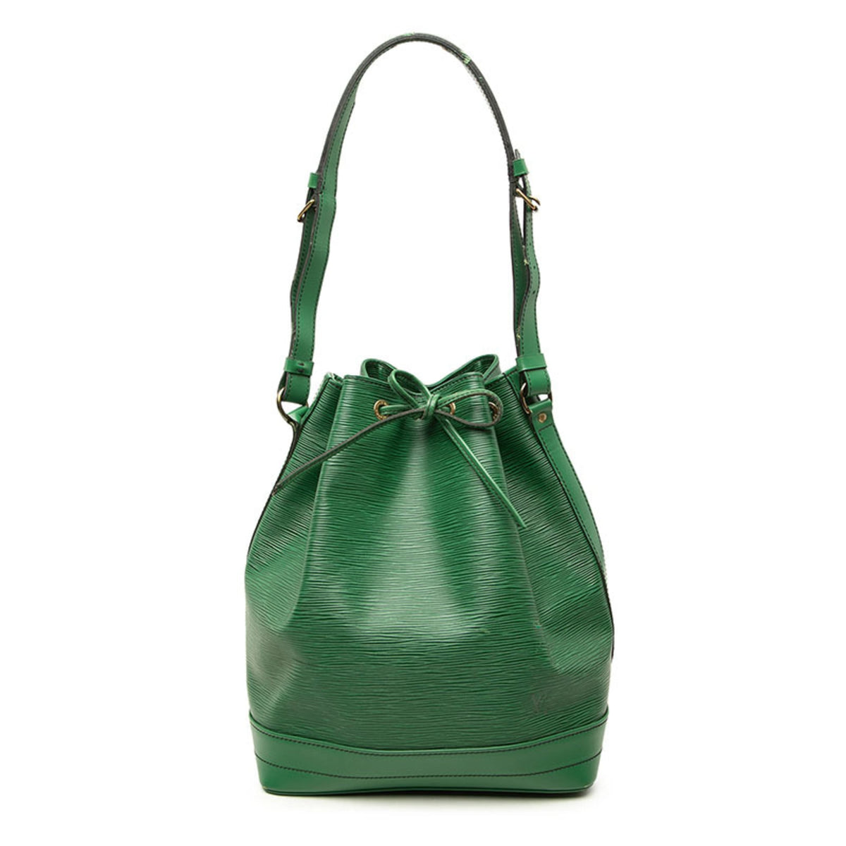 Louis Vuitton Borneo Green Leather Shoulder Bag (Pre-Owned)