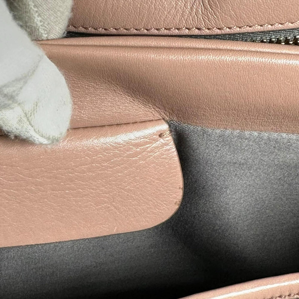 Miu Miu Pink Beige Leather Handbag Tote Bag (Pre-Owned)