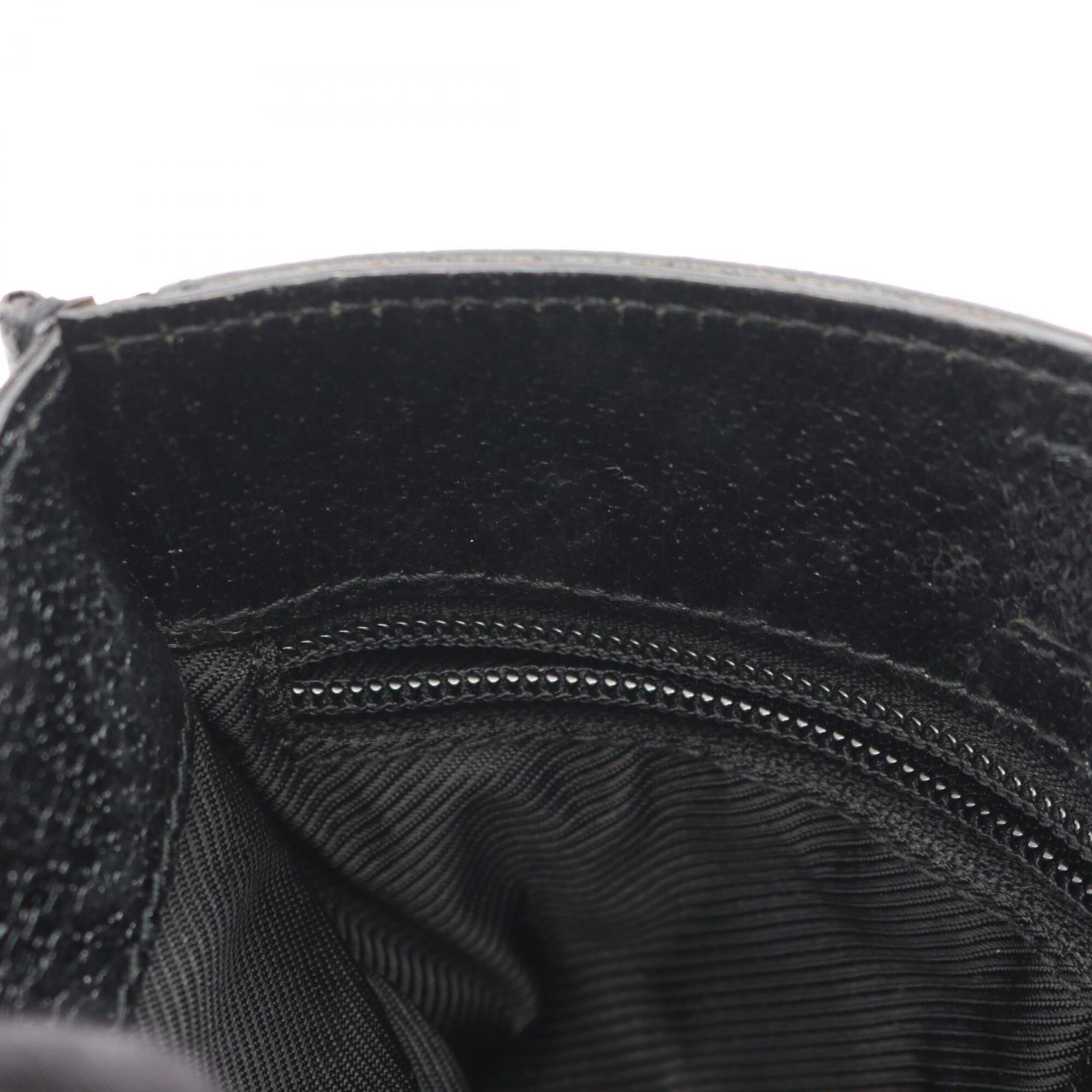 Gucci Black Canvas Leather Handbag Shoulder Bag (Pre-Owned)