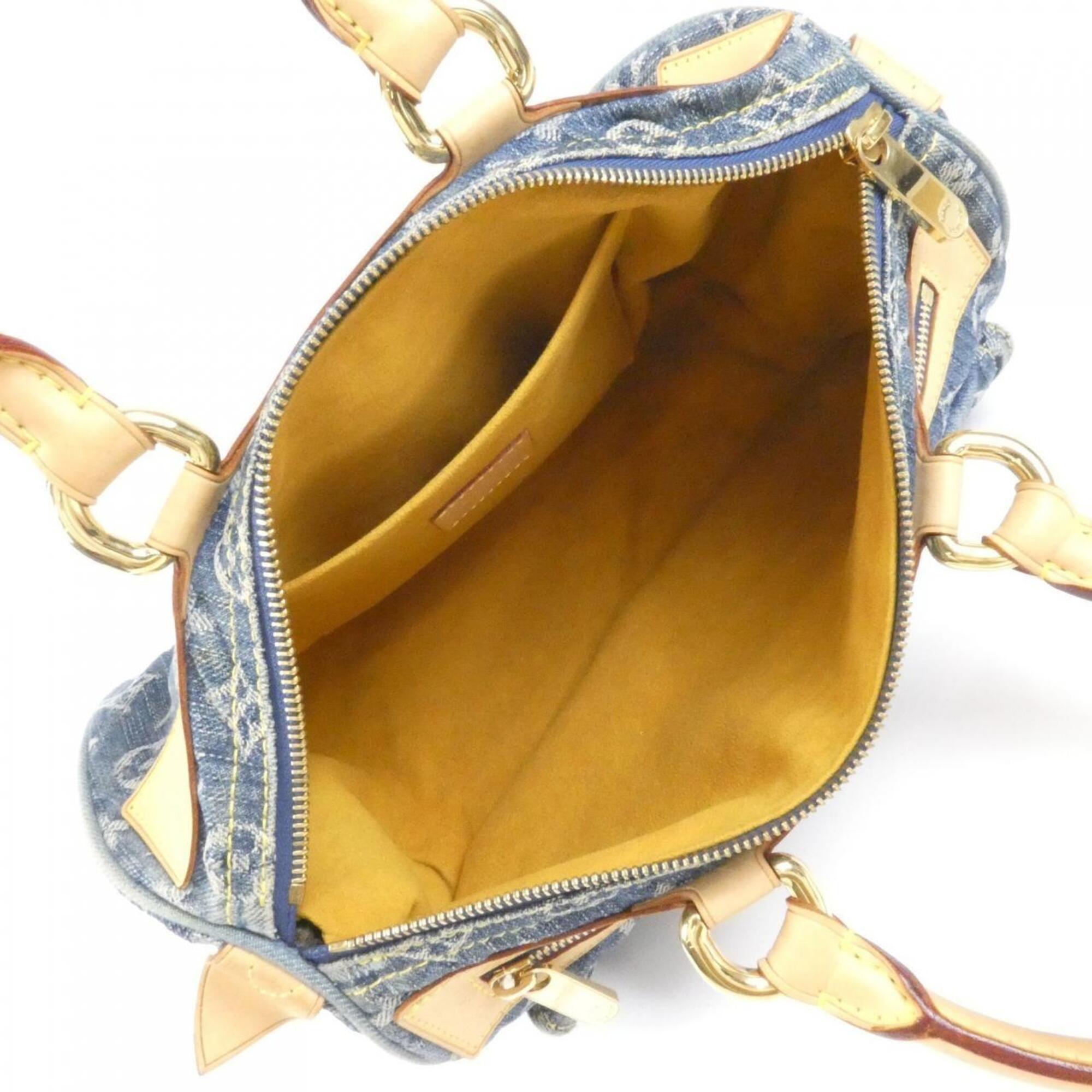 Louis Vuitton Blue Denim Canvas Boston Bag (Pre-Owned)
