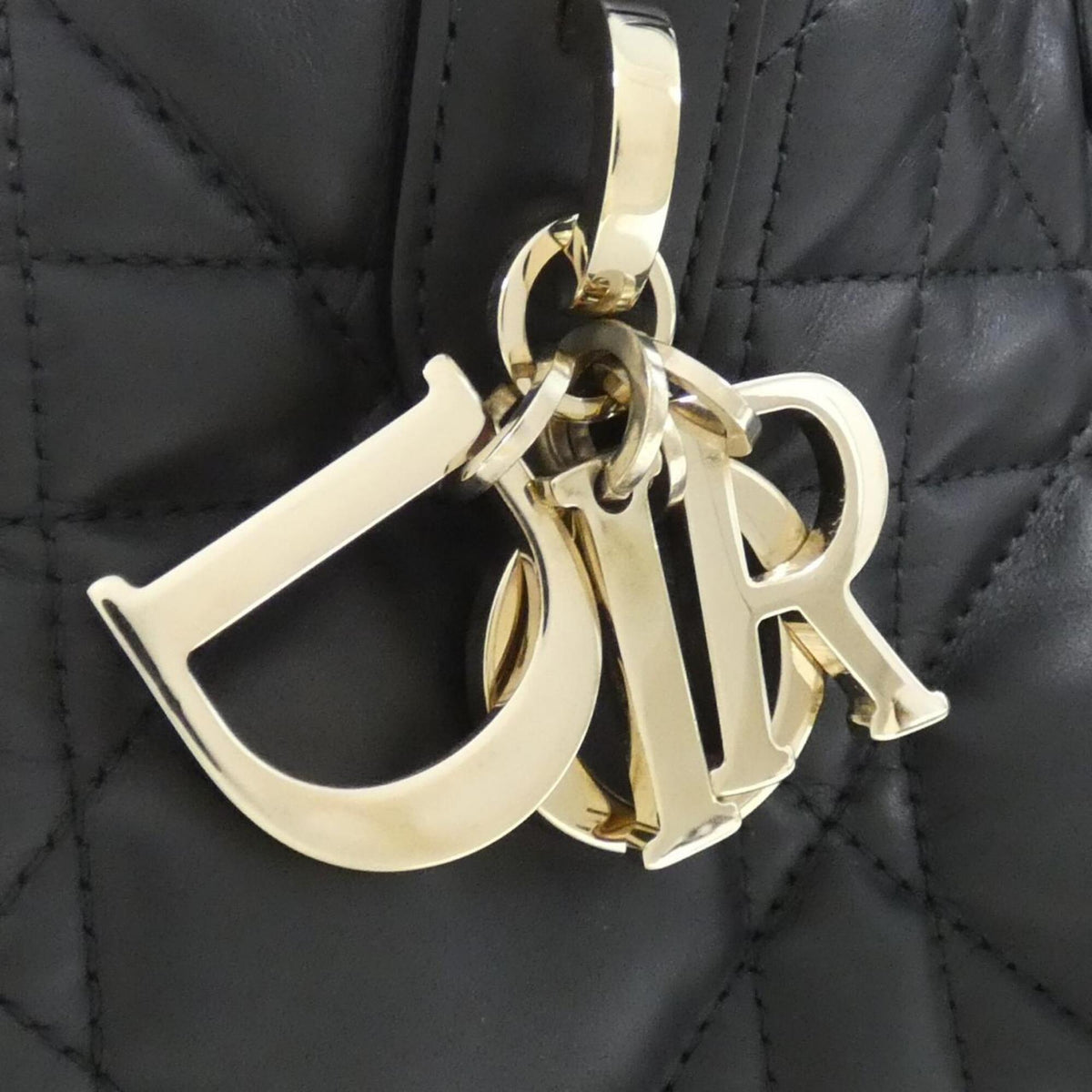 Christian Dior Black Leather Handbag Pouch (Pre-Owned)