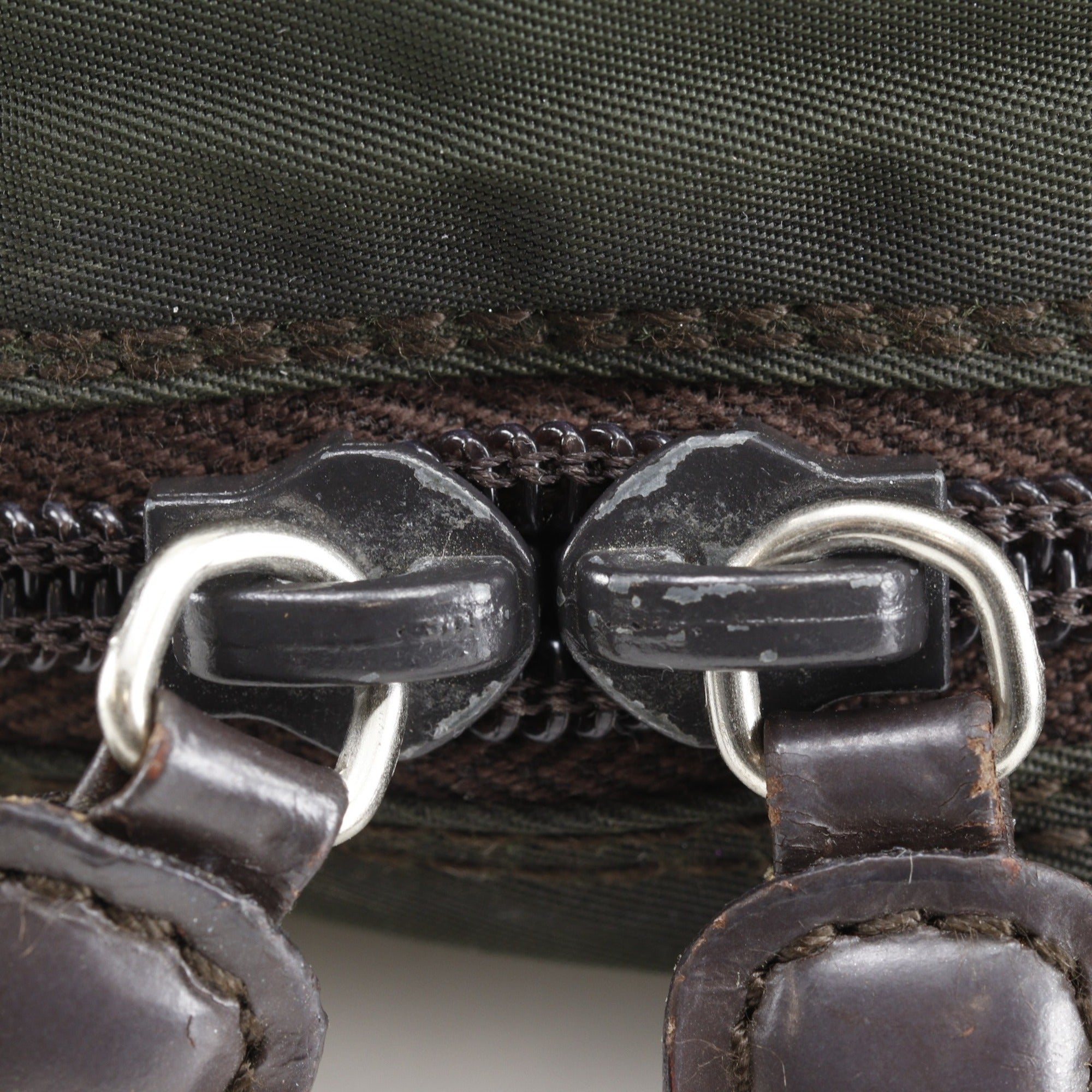 Prada Khaki Nylon Tote Bag (Pre-Owned)