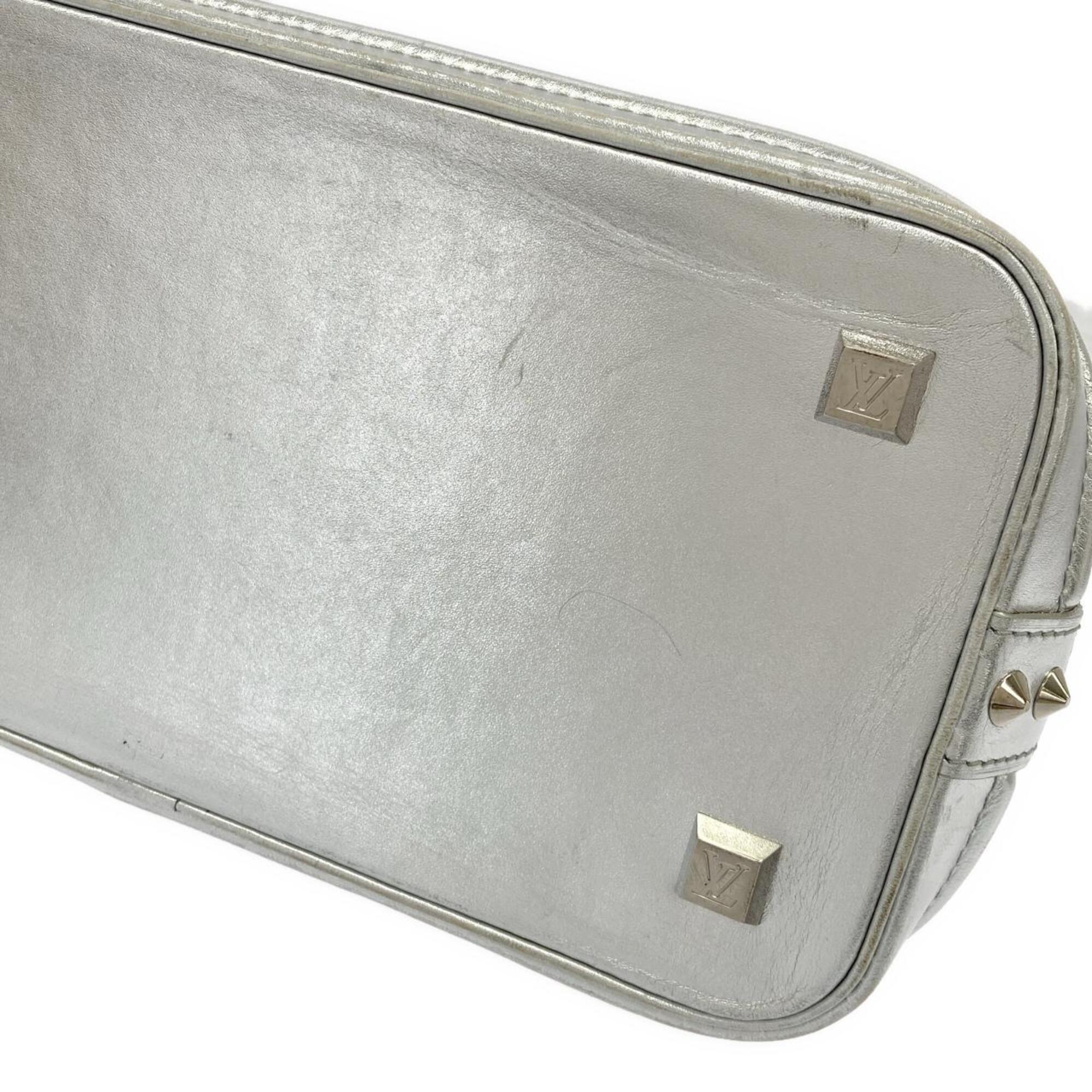 Louis Vuitton Silver Leather Handbag (Pre-Owned)