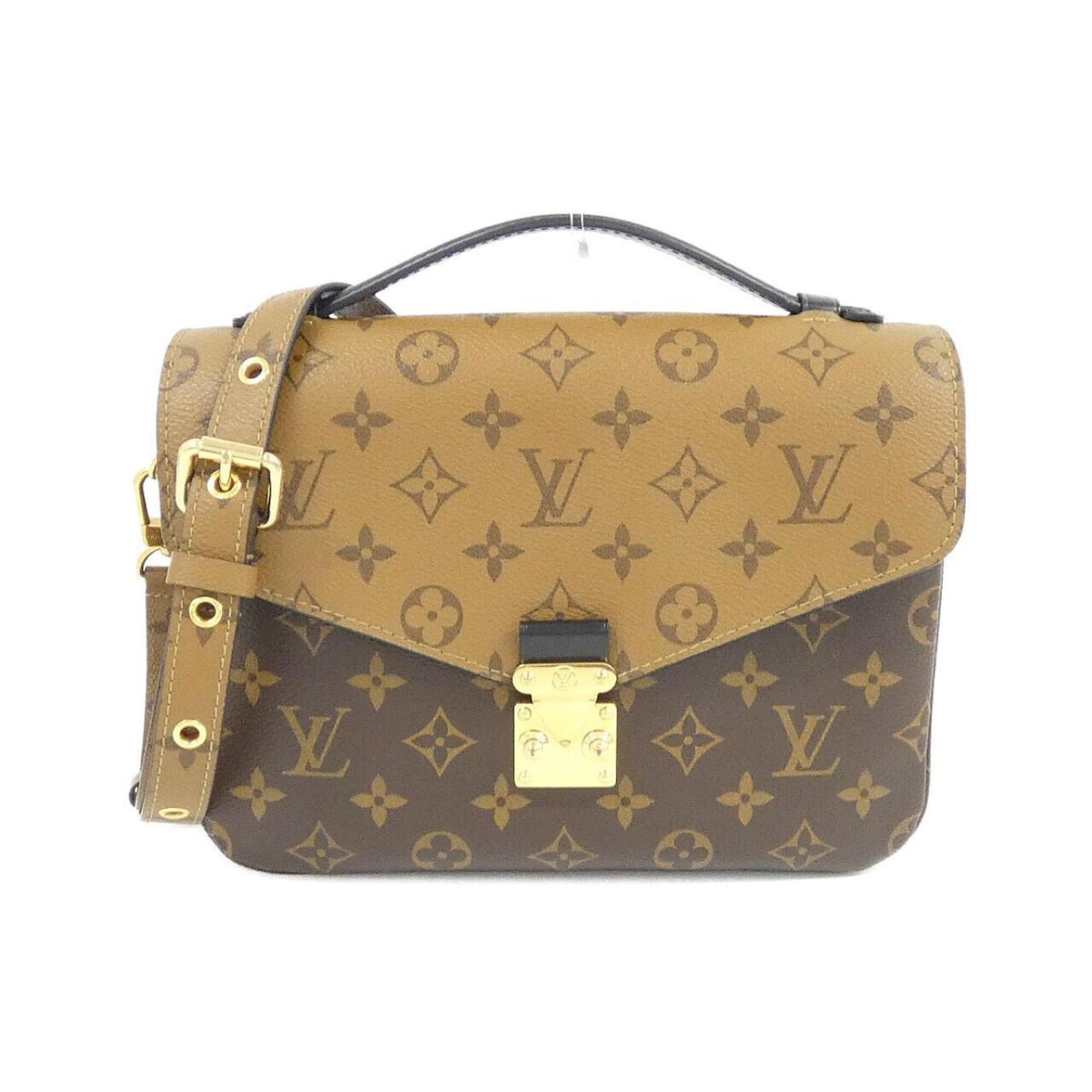 Louis Vuitton Marron Coated Canvas Handbag Pochette (Pre-Owned)