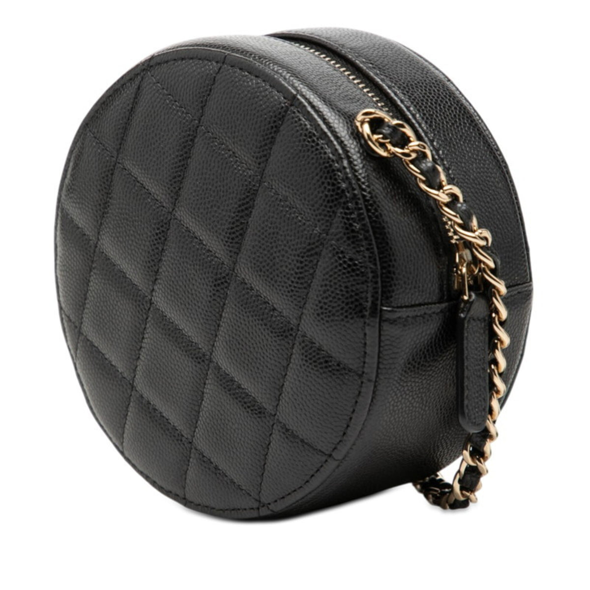 Chanel Black Grained Calfskin Shoulder Bag (Pre-Owned)