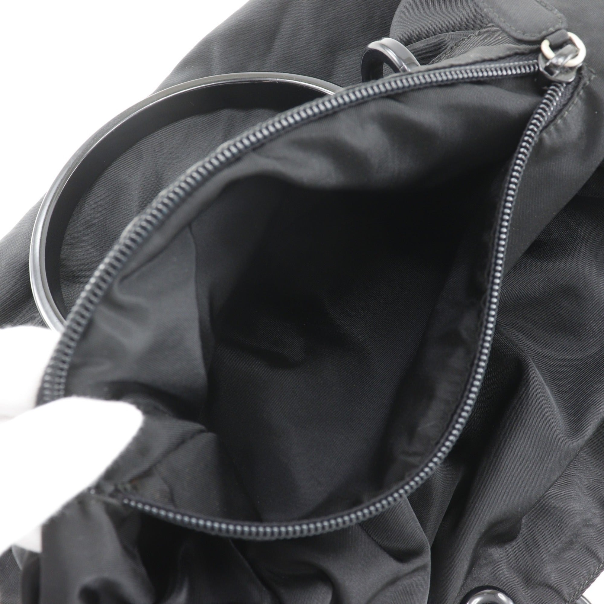 Prada Black Nylon Plastic Handbag (Pre-Owned)
