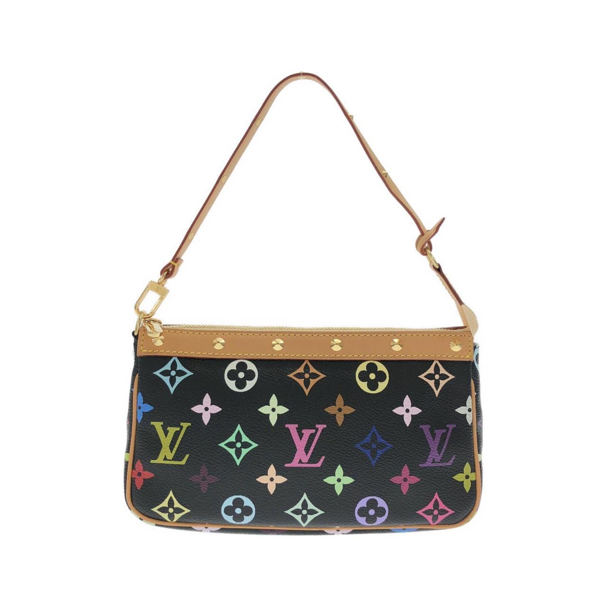 Louis Vuitton Black Multi-Color Coated Canvas Pochette Pouch (Pre-Owned)