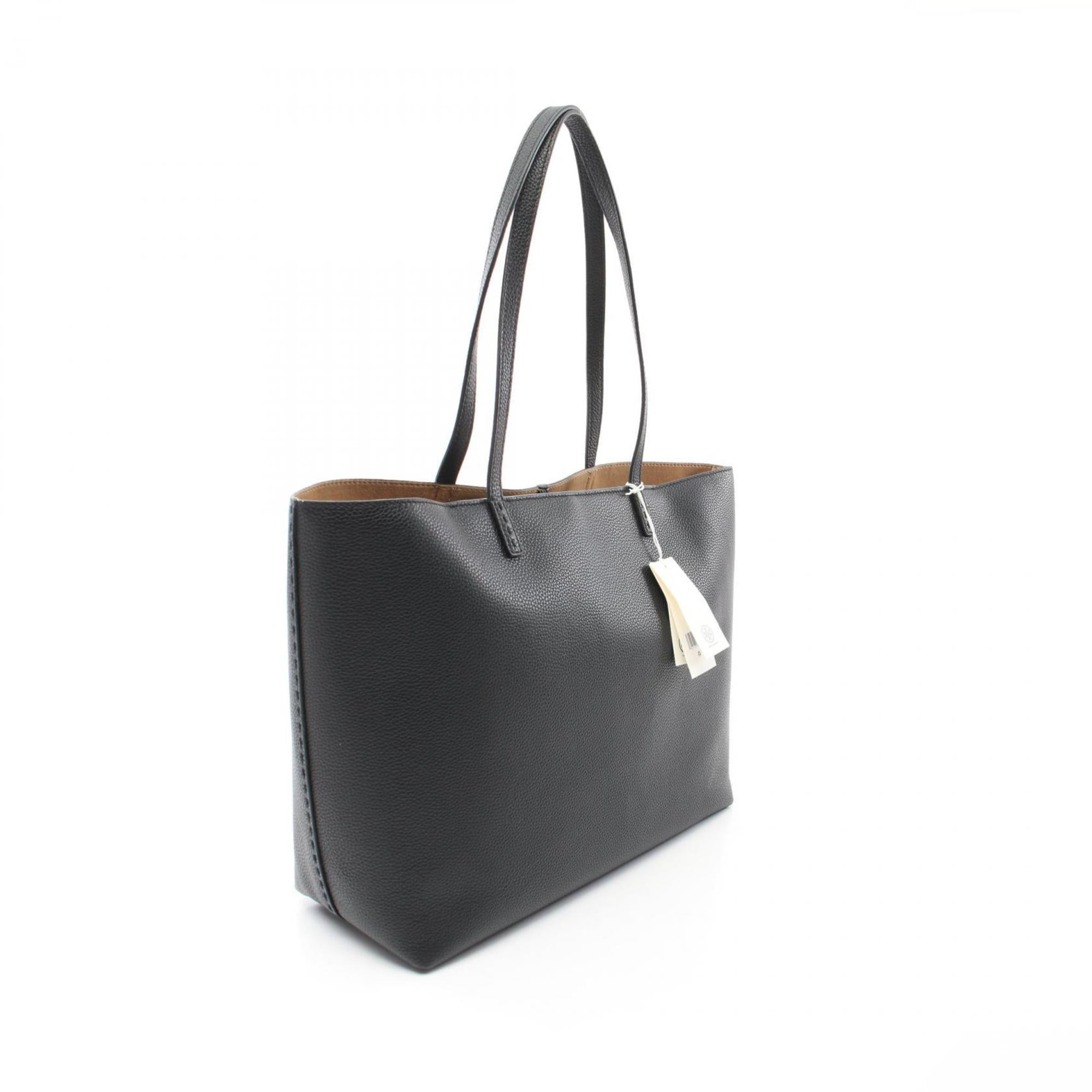 Tory Burch Black Leather Tote Bag