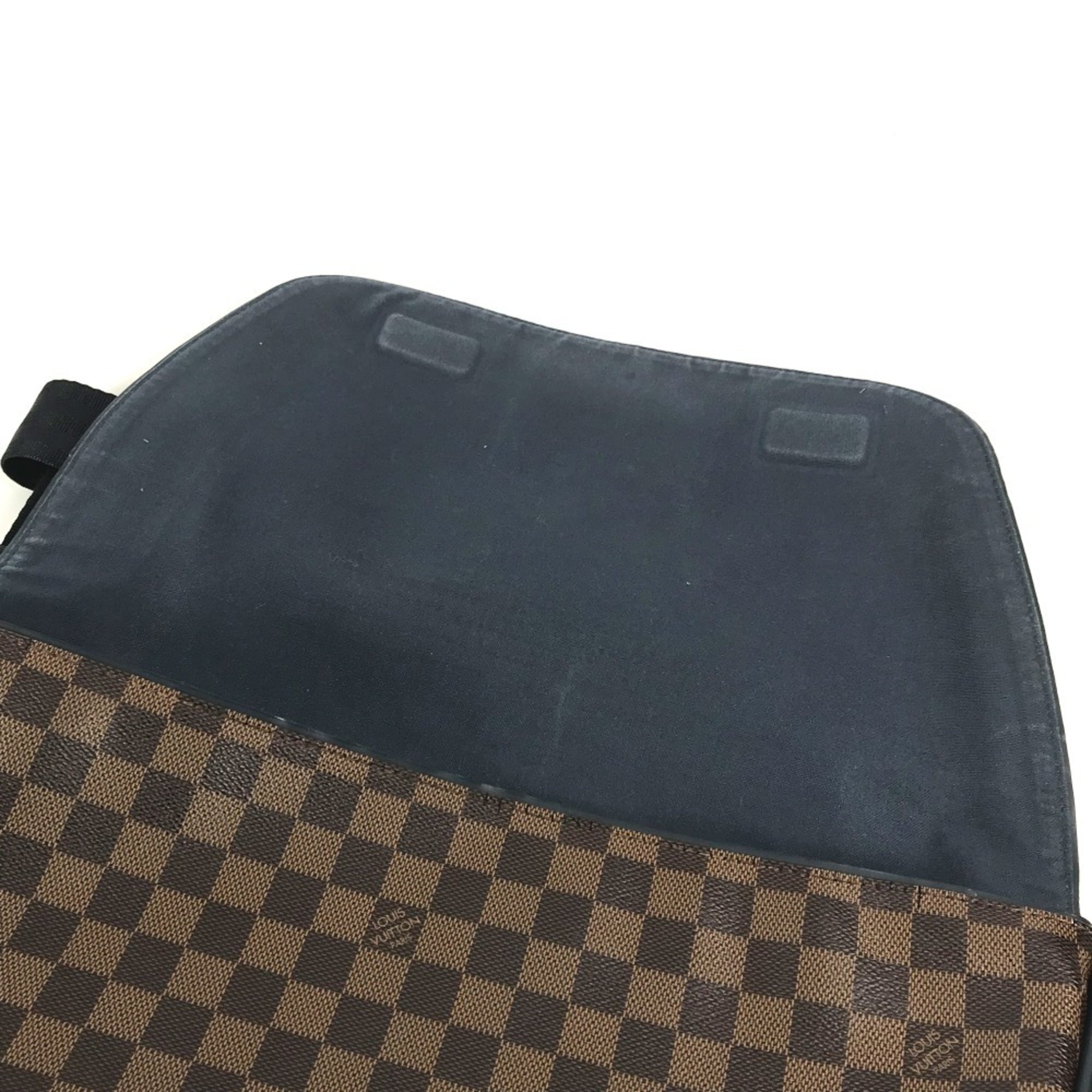 Louis Vuitton Brown Navy Damier Canvas Messenger Bag Shoulder Bag (Pre-Owned)