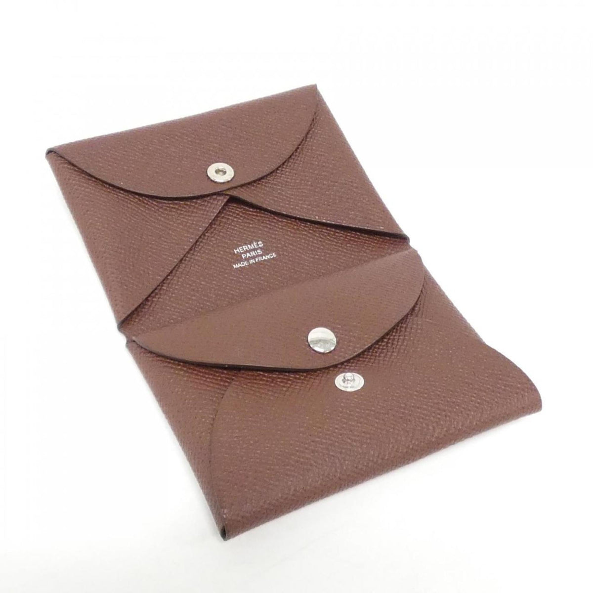Hermes Brown Epsom Leather Coin Purse/Coin Case (Pre-Owned)