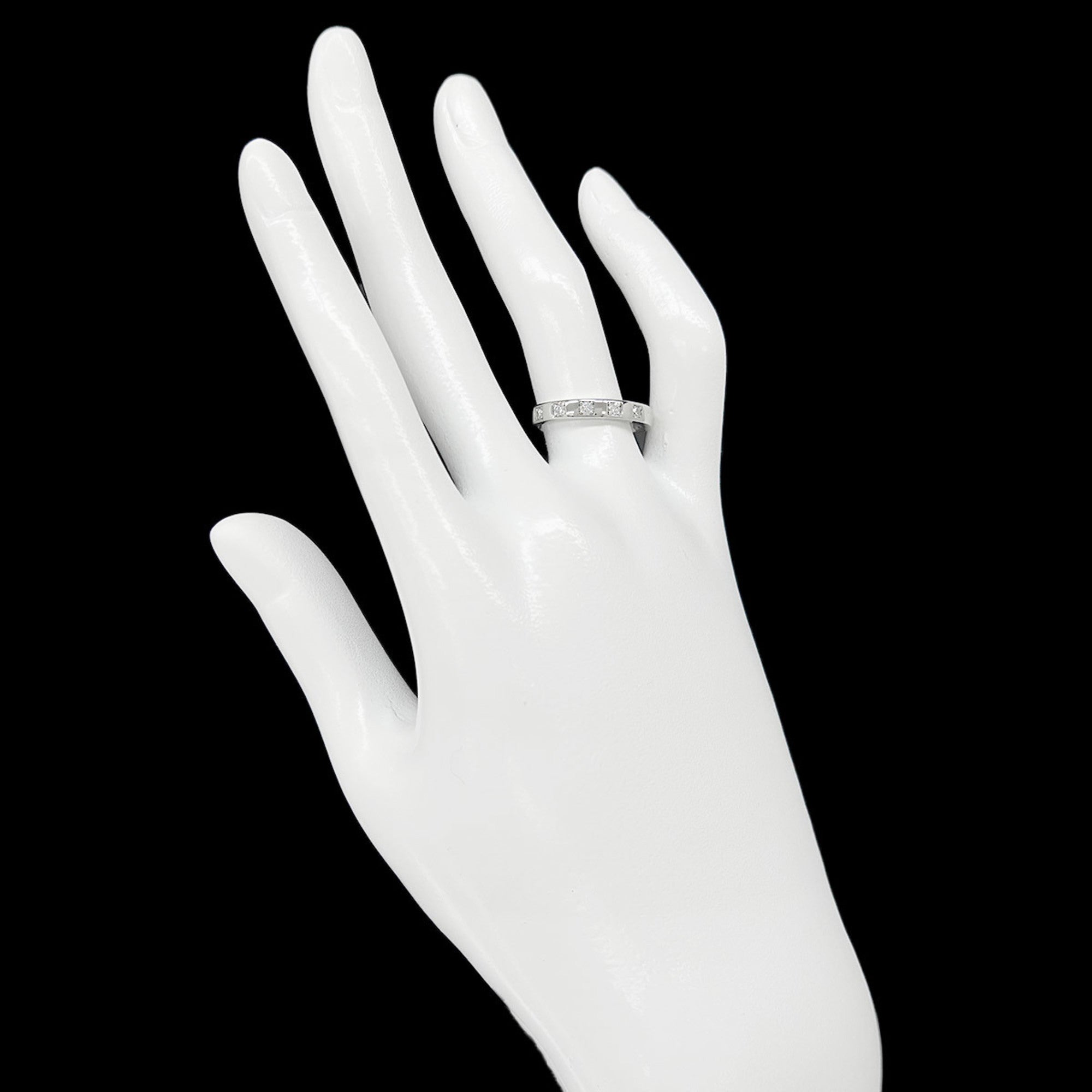 Bvlgari Silver Platinum 950 Band Ring (Pre-Owned)