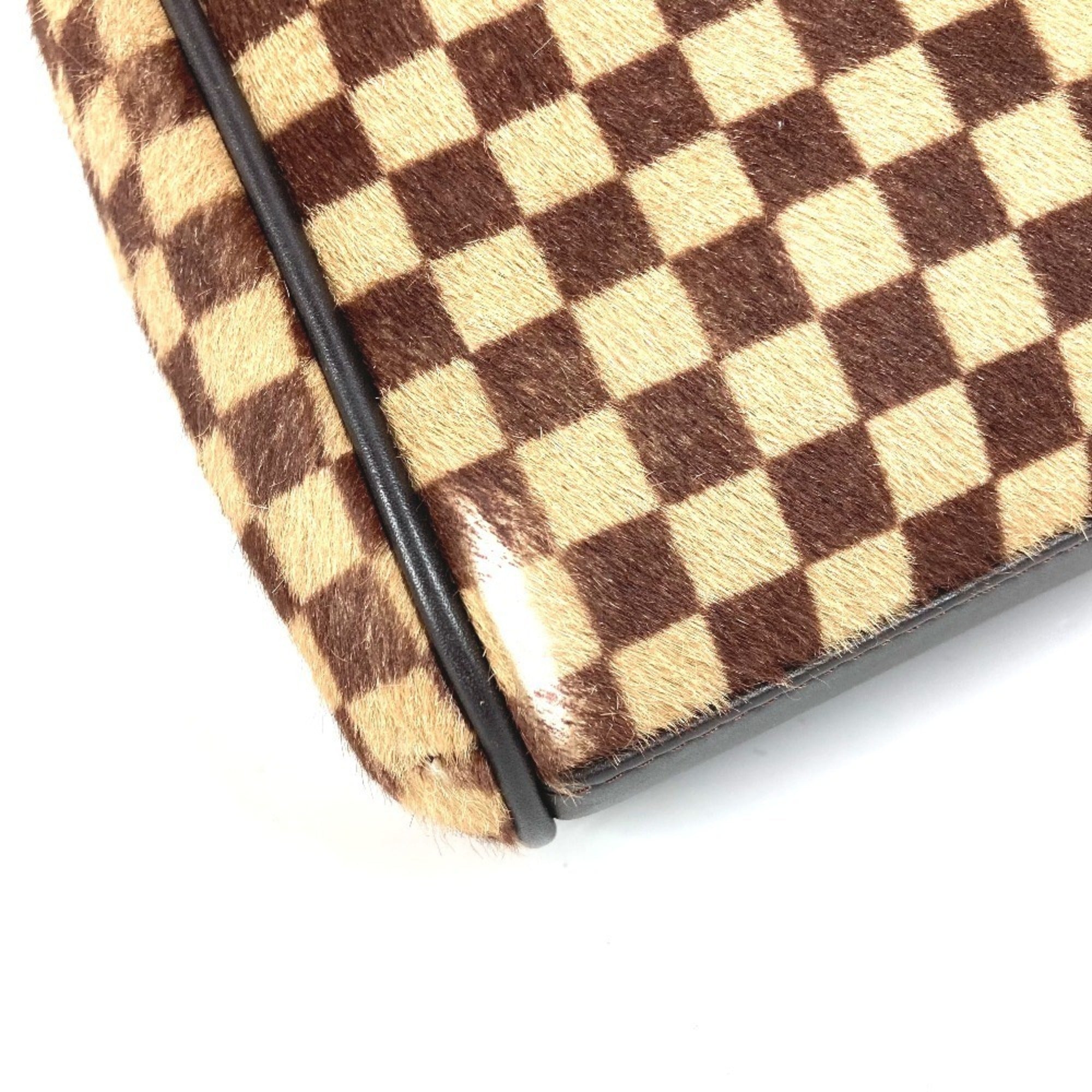 Louis Vuitton Brown Leather Handbag Tote Bag (Pre-Owned)