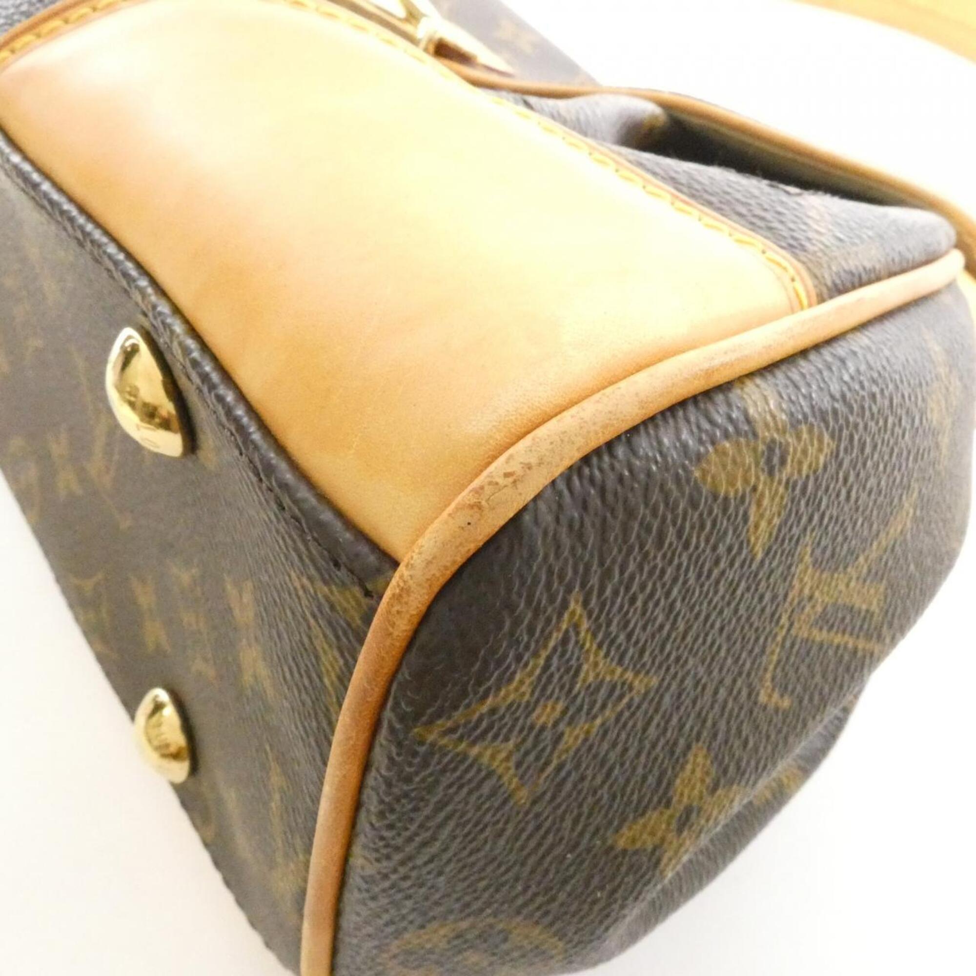 Louis Vuitton Monogram Marron Coated Canvas Shoulder Bag (Pre-Owned)