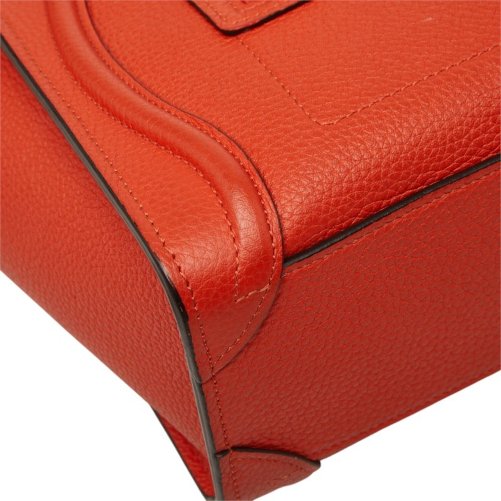Celine Red Color Leather Handbag Shoulder Bag (Pre-Owned)