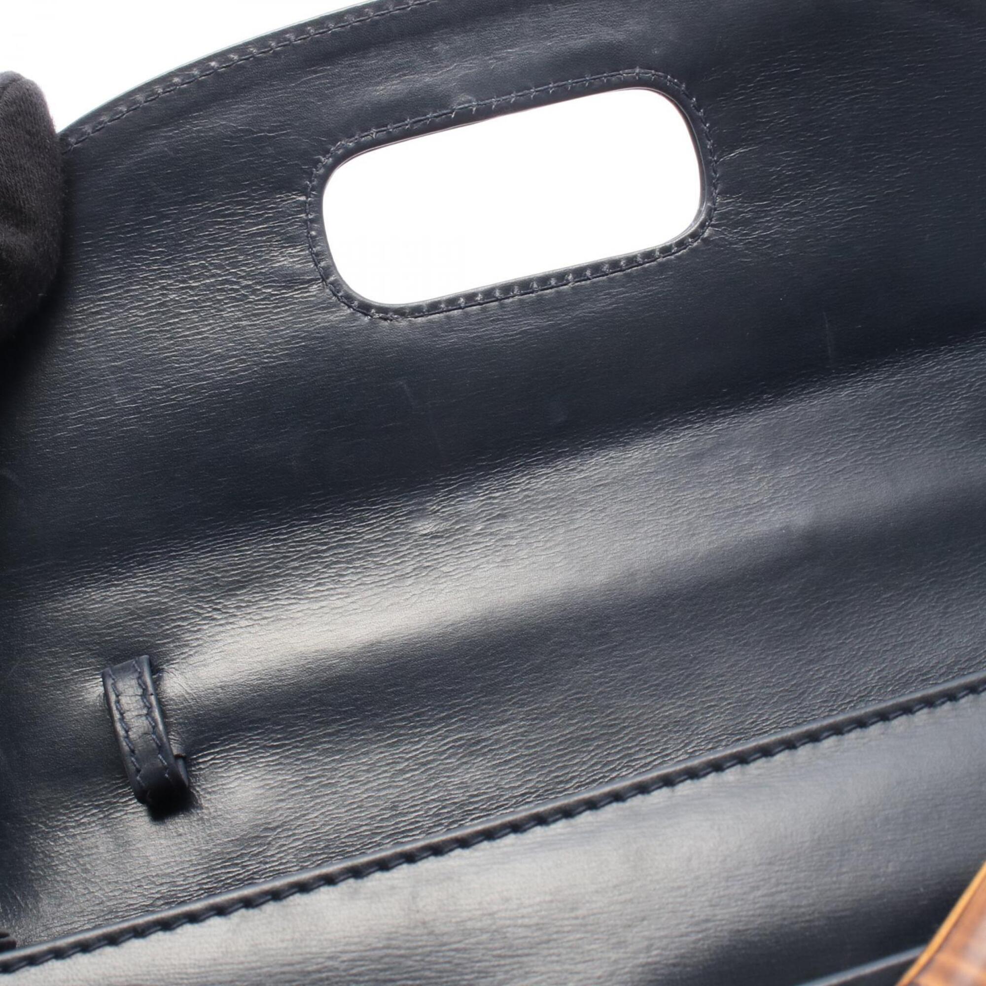 Gucci Navy Leather Handbag (Pre-Owned)