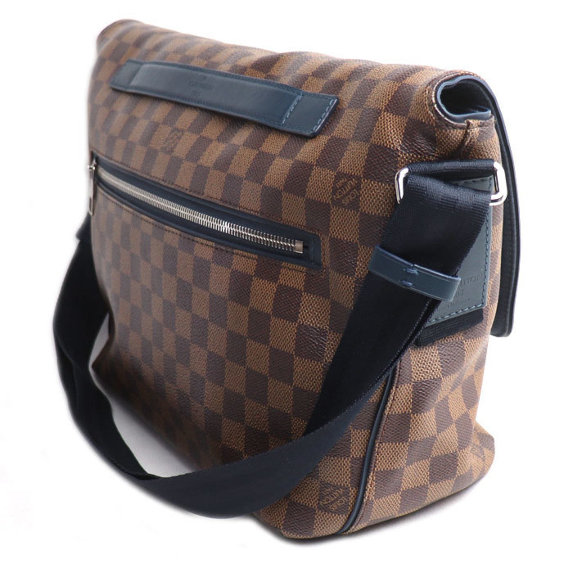 Louis Vuitton Brown Damier Canvas Leather Shoulder Bag (Pre-Owned)