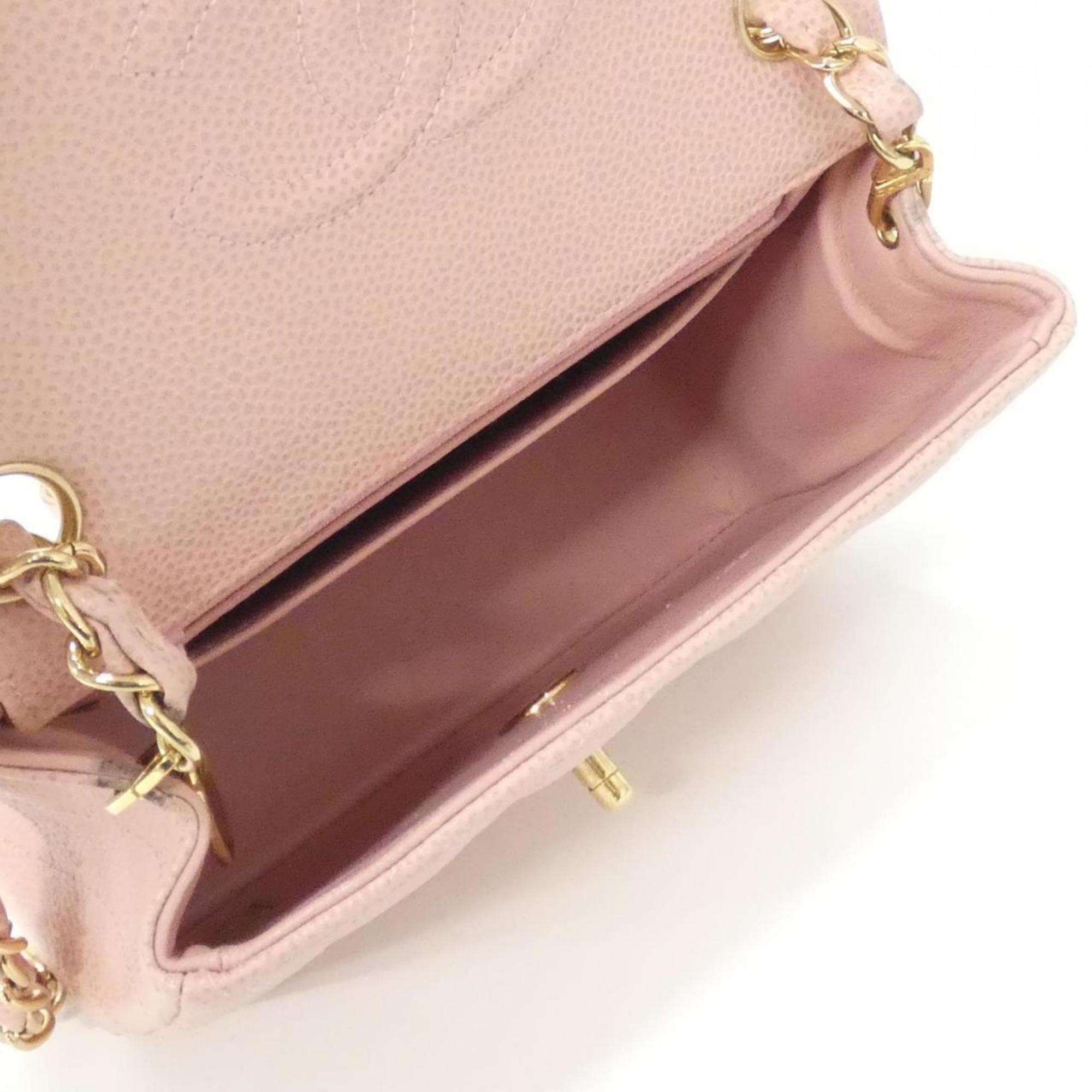 Chanel Pink Grained Calfskin Shoulder Bag (Pre-Owned)