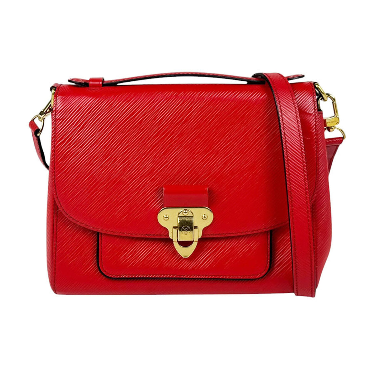 Louis Vuitton Red Color Epi Leather Handbag Shoulder Bag (Pre-Owned)