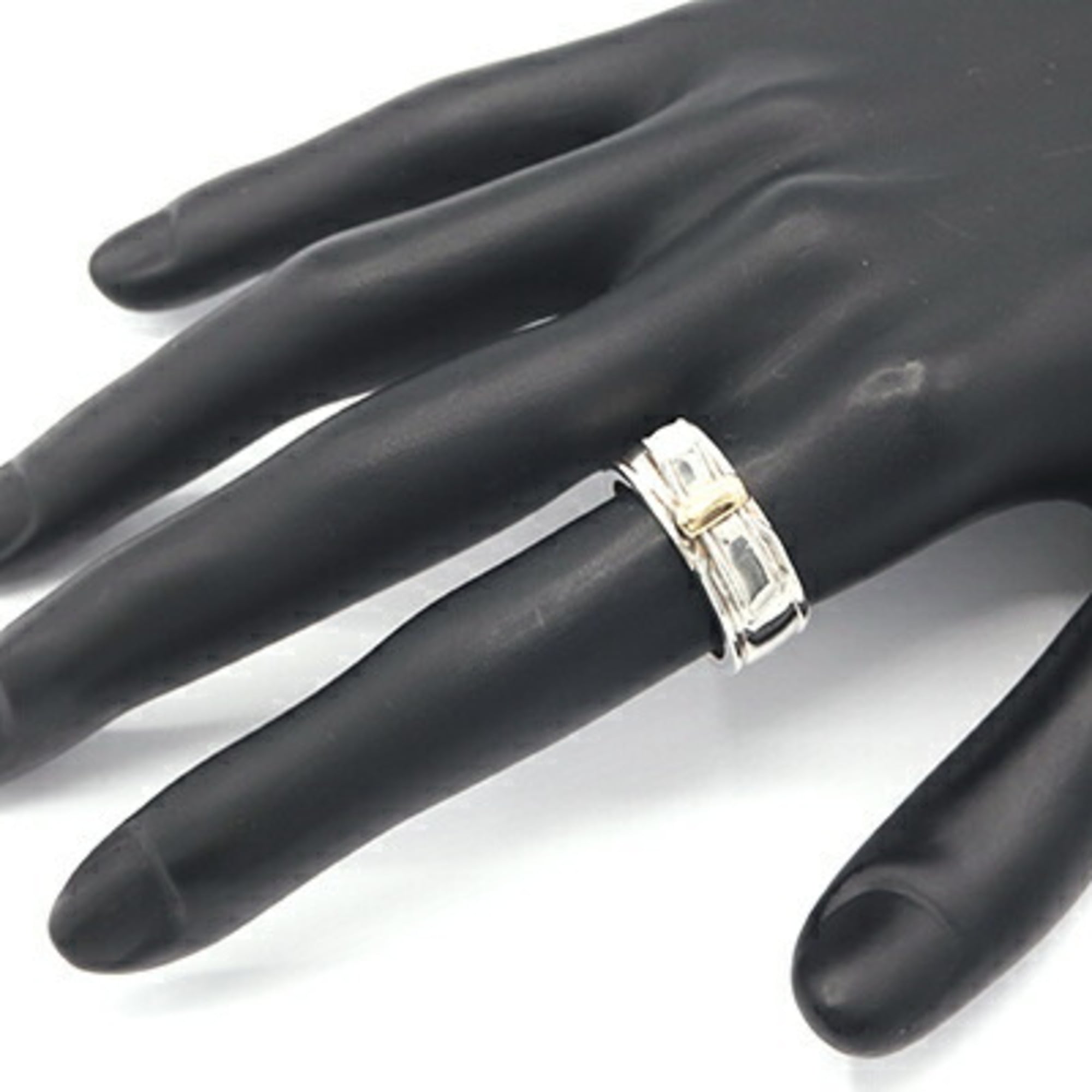 Hermes Yellow Gold (18K) Sterling Silver 925 Band Ring (Pre-Owned)