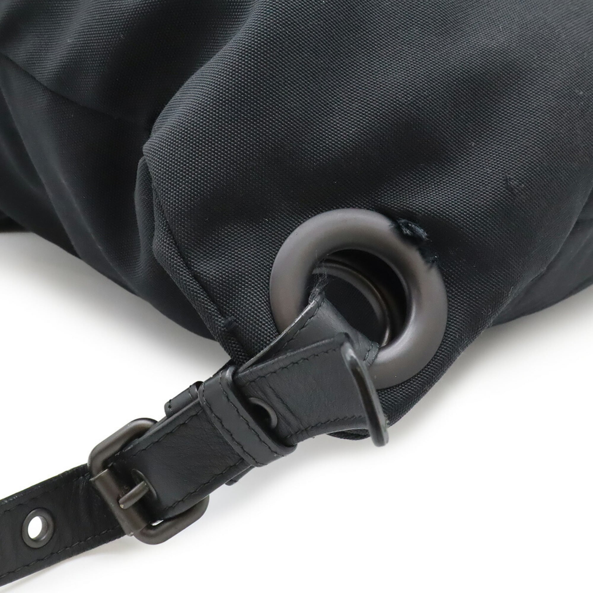 Bottega Veneta Black Nylon Leather Backpack (Pre-Owned)