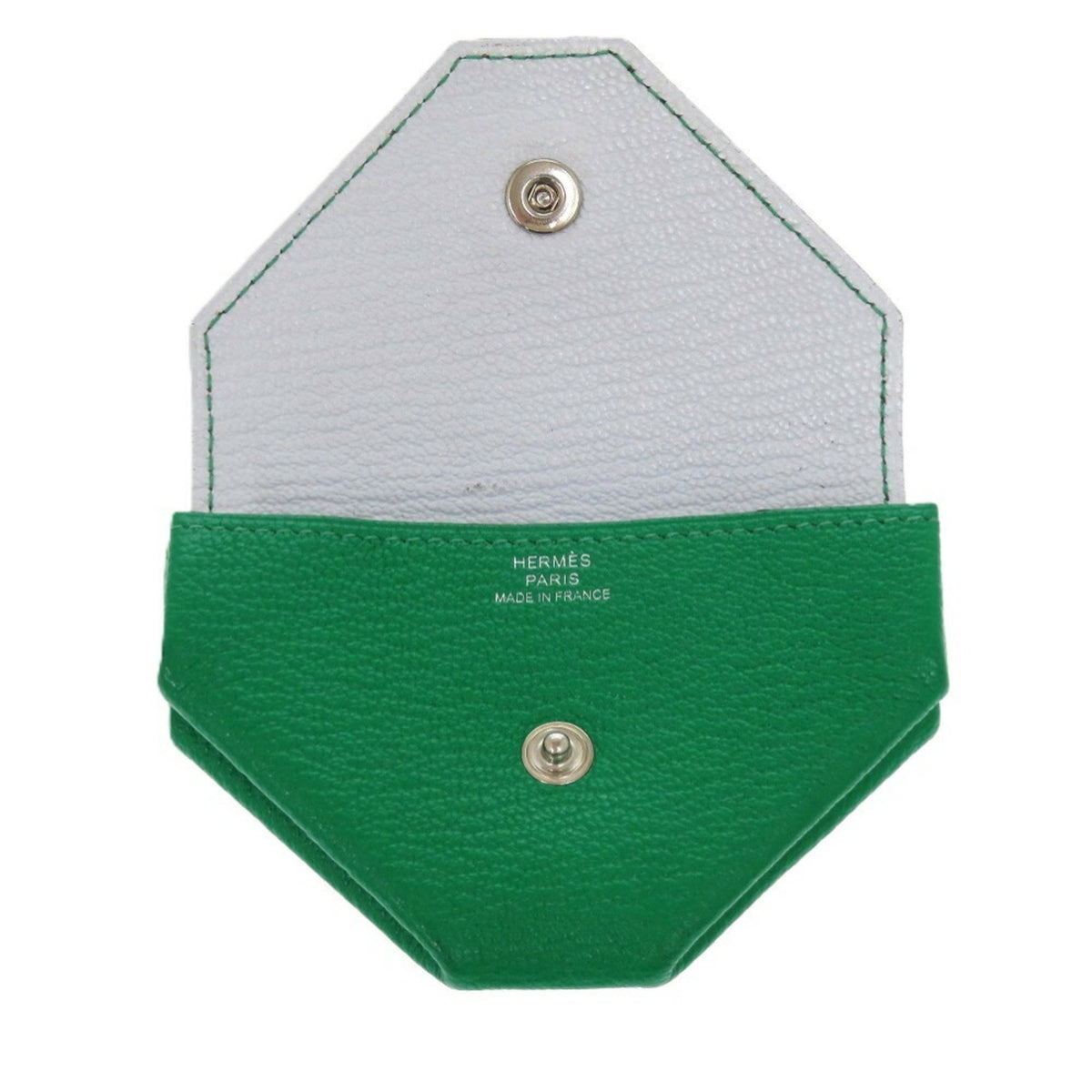 Hermes Green Mint Green Chevre Leather Coin Purse/Coin Case (Pre-Owned)