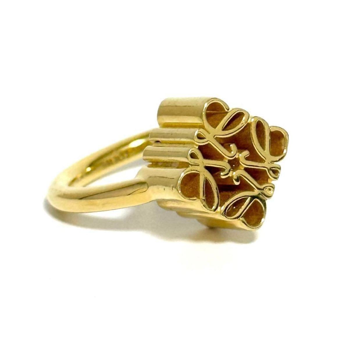 Loewe Gold Plating Silver 925 Band Ring (Pre-Owned)