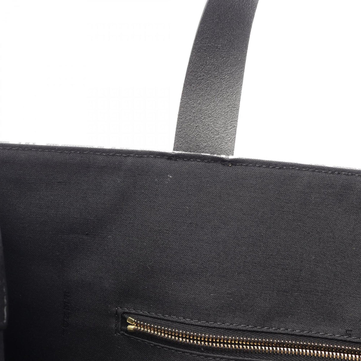 Fendi Black Blue White Canvas Leather Handbag Tote Bag (Pre-Owned)