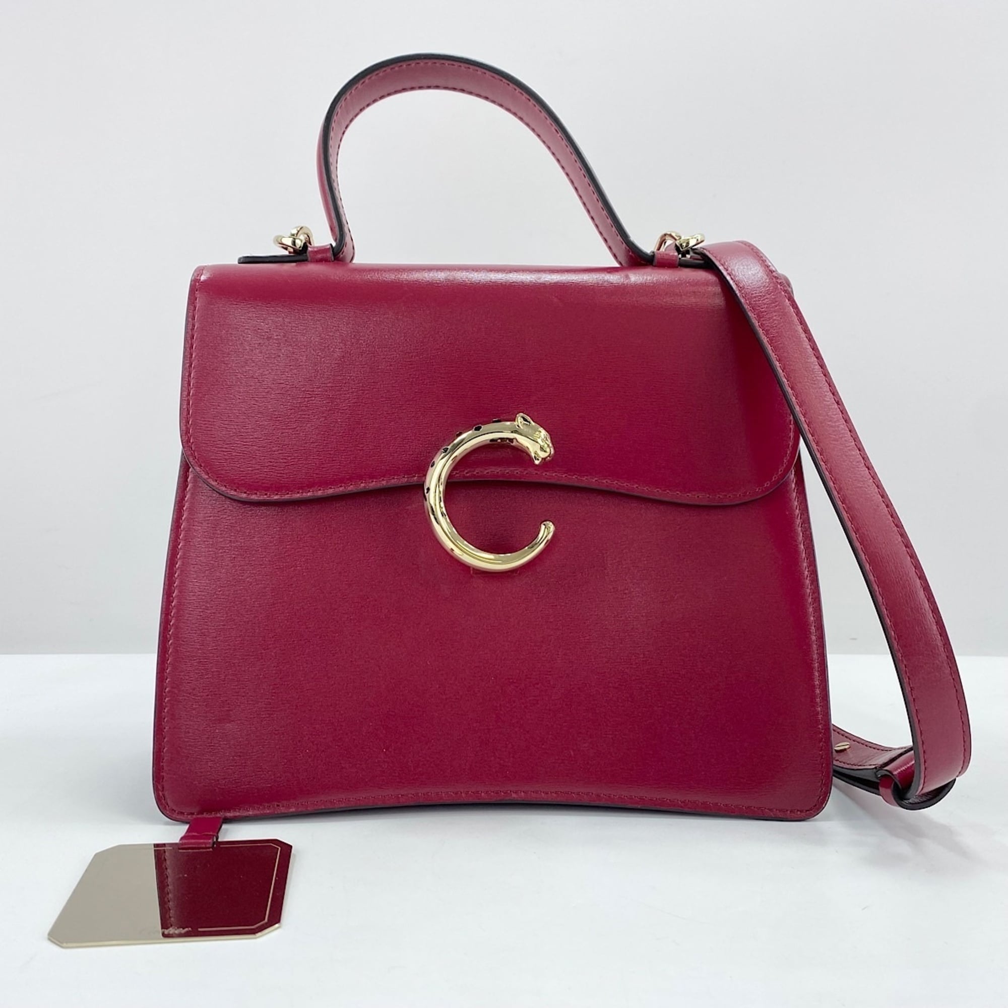 Cartier Panthère Red Color Handbag Shoulder Bag (Pre-Owned)
