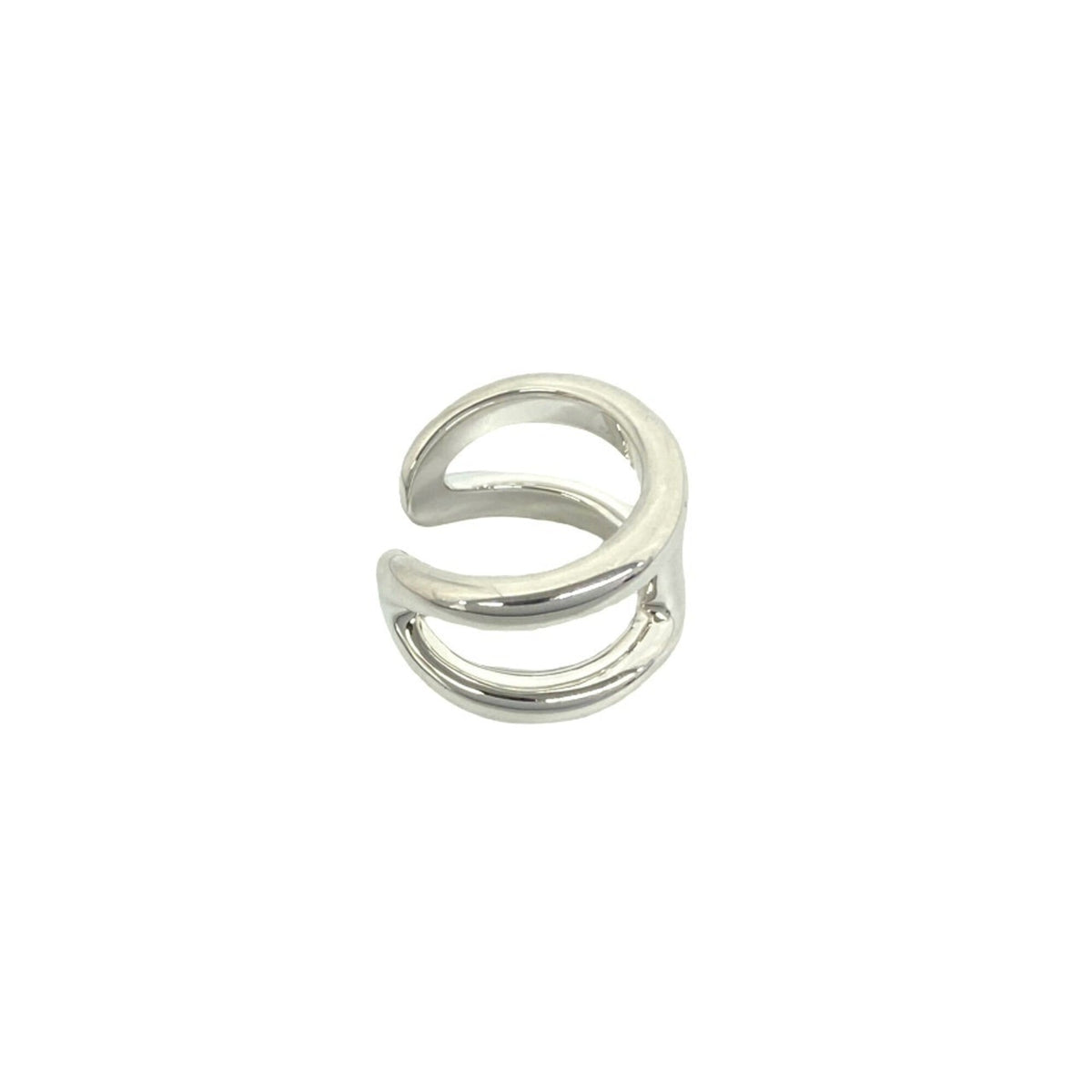 Hermes Silver Silver 925 Band Ring (Pre-Owned)