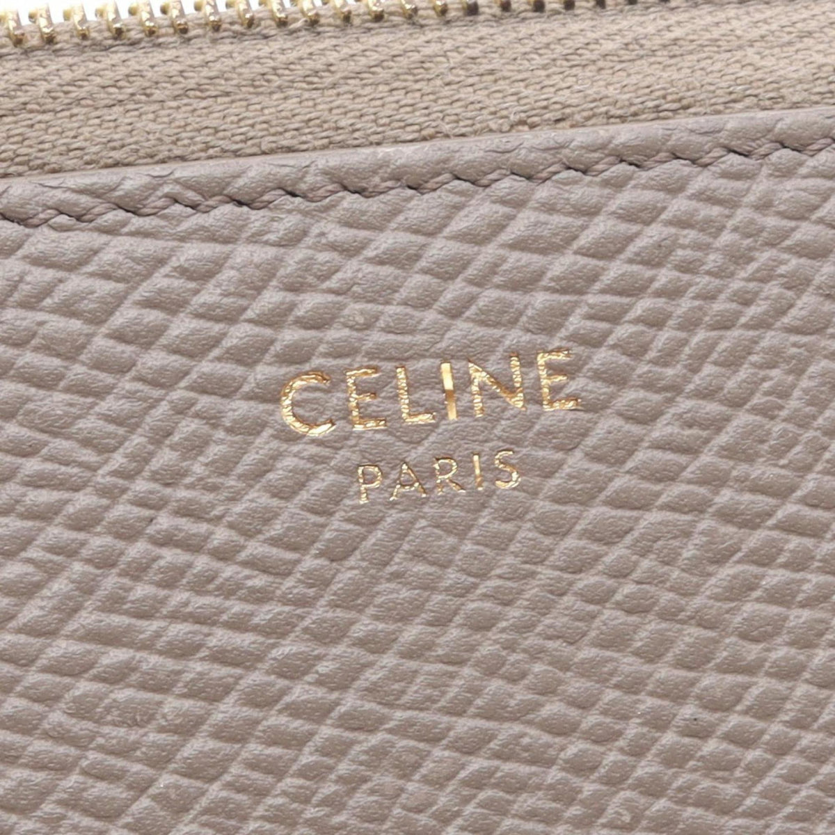 Celine Beige Leather Long Wallet (Bi-Fold) (Pre-Owned)