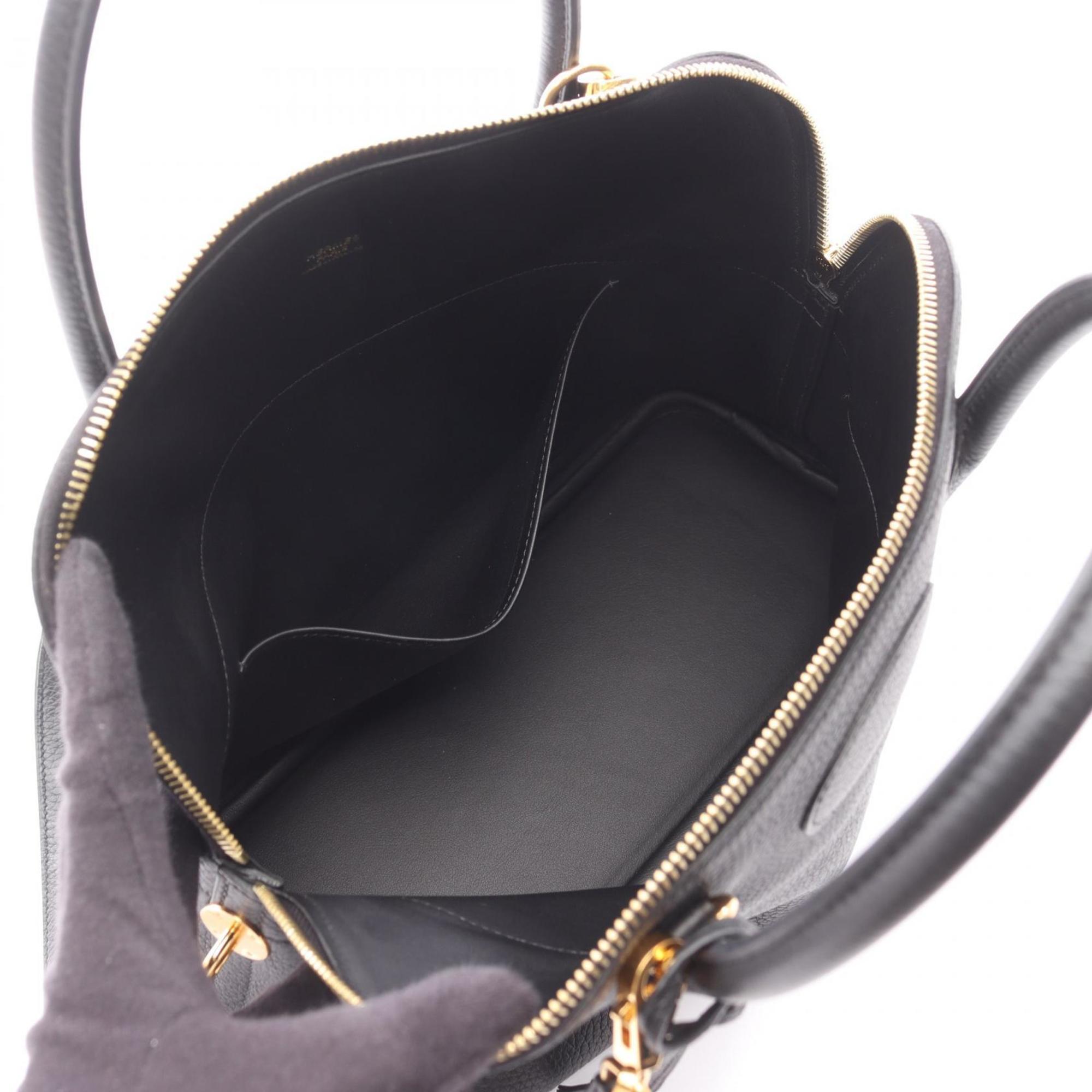 Hermes Black Taurillon Clemence Leather Handbag (Pre-Owned)