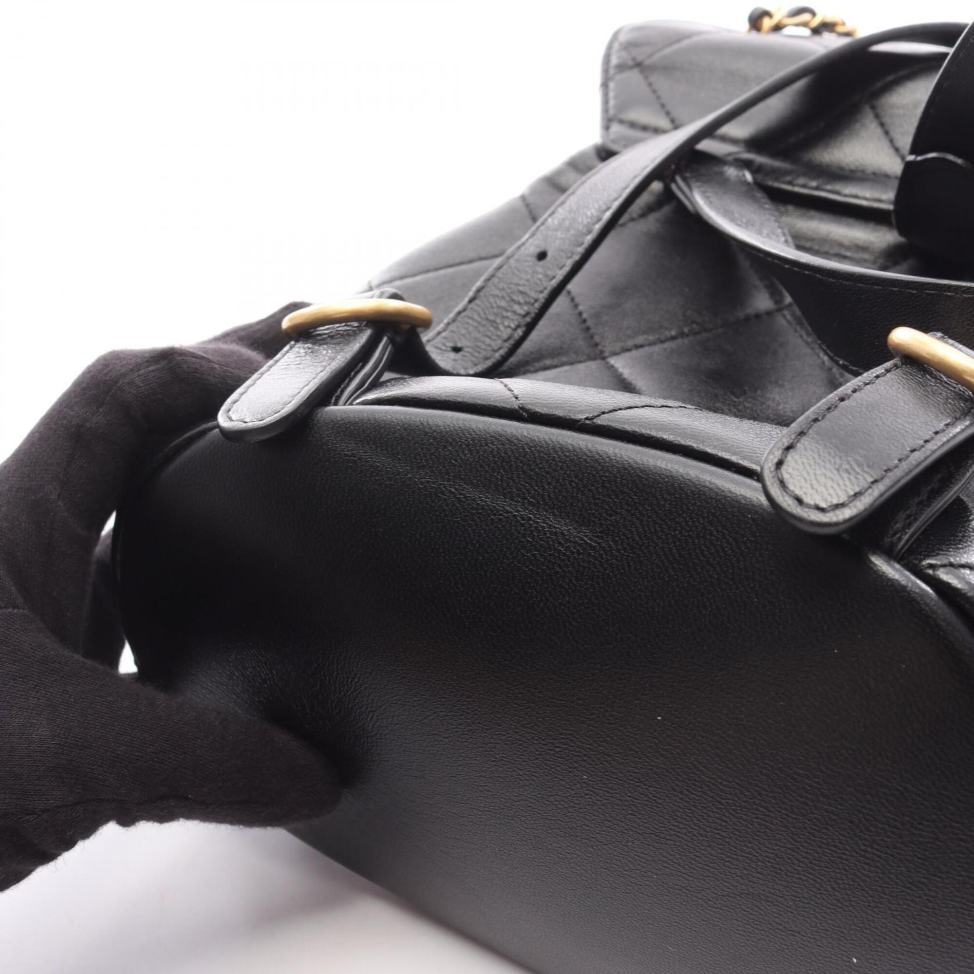 Chanel Black Leather Backpack (Pre-Owned)