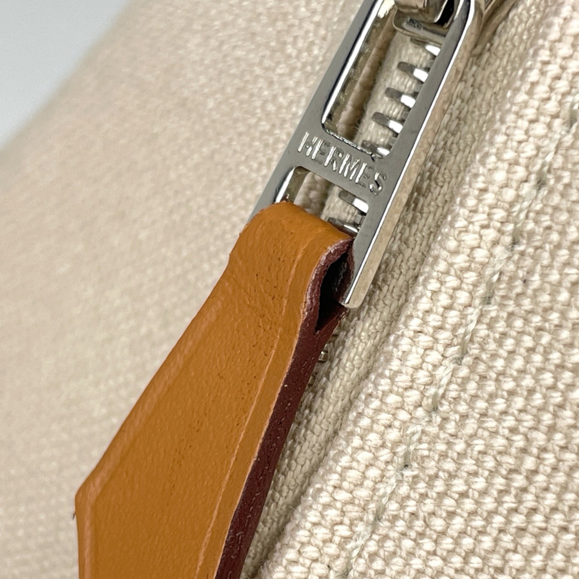 Hermes Beige Cotton Handbag (Pre-Owned)