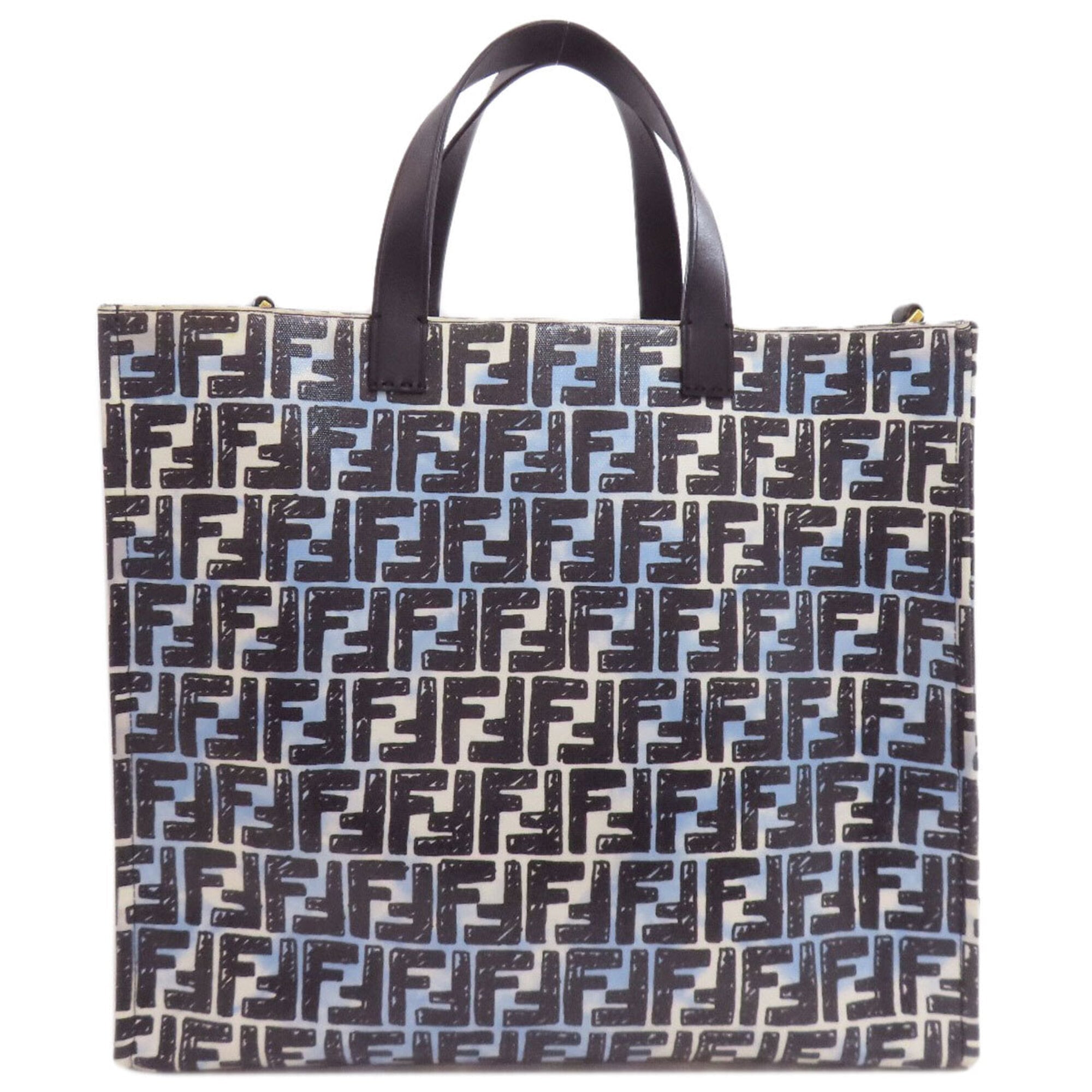 Fendi Zucca Black Pvc Tote Bag (Pre-Owned)