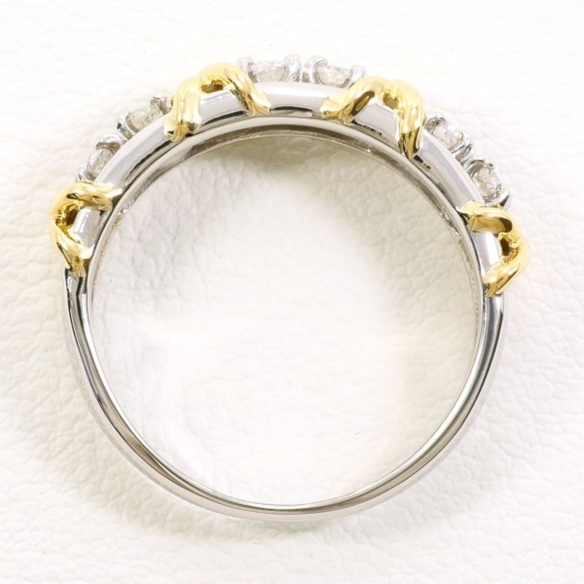 Unbranded Platinum Yellow Gold Yellow Gold (18K) Platinum 900 Band Ring (Pre-Owned)