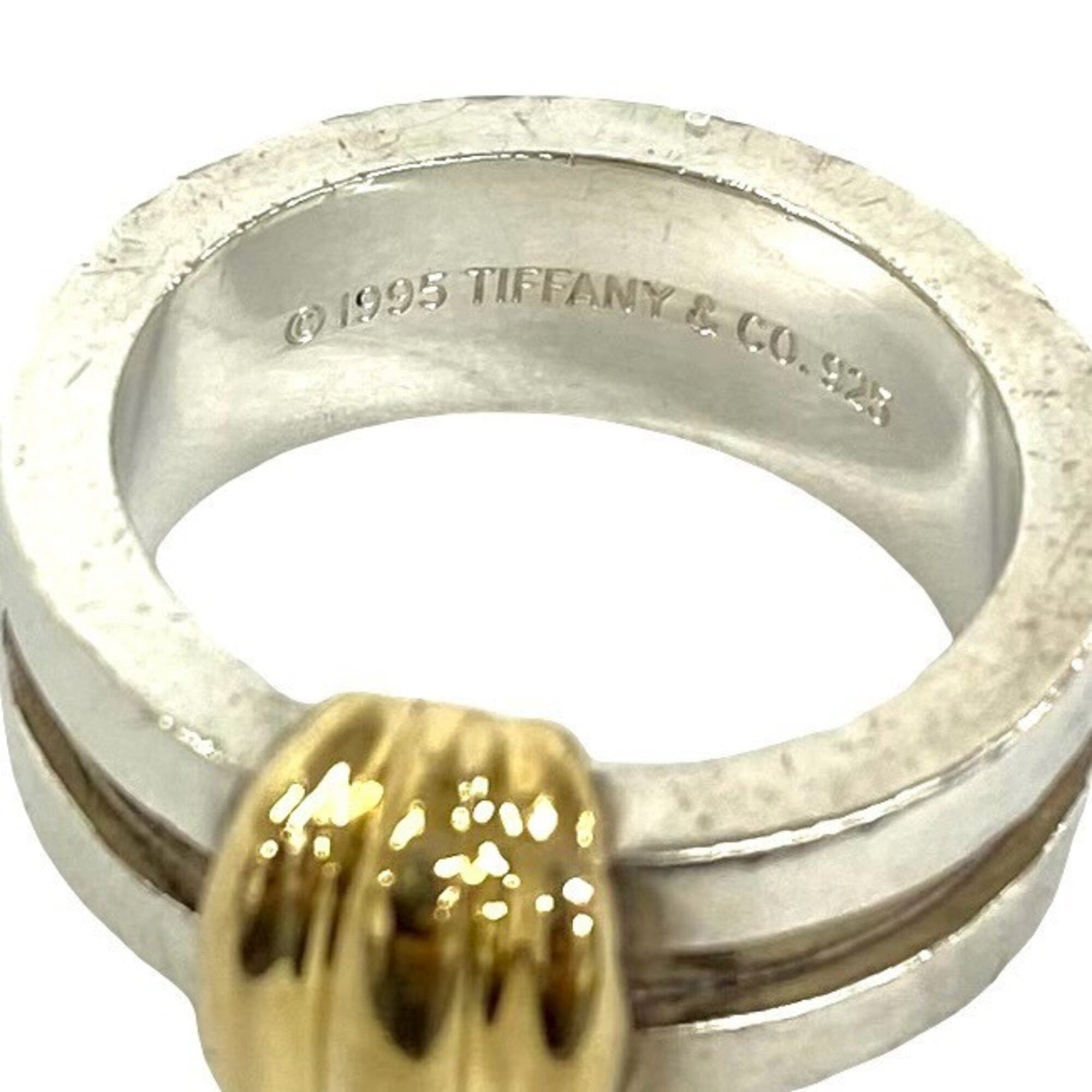 Tiffany Gold Silver Yellow Gold (18K) Silver 925 Band Ring (Pre-Owned)