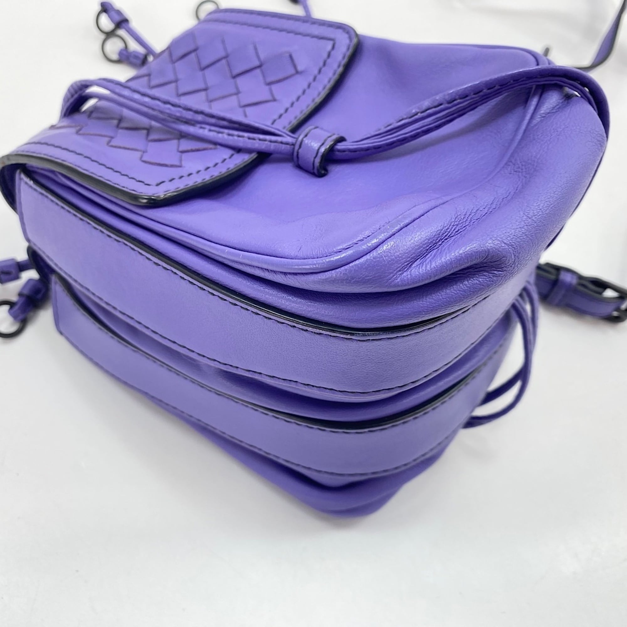 Bottega Veneta Purple Shoulder Bag (Pre-Owned)
