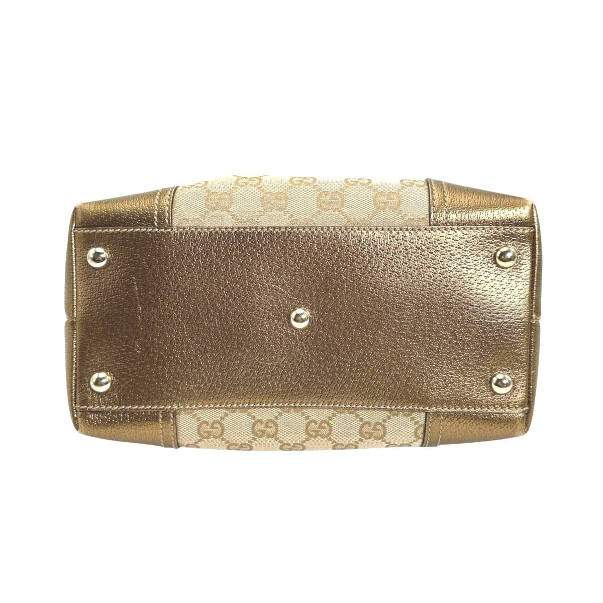 Gucci Beige Gg Canvas Handbag Tote Bag (Pre-Owned)