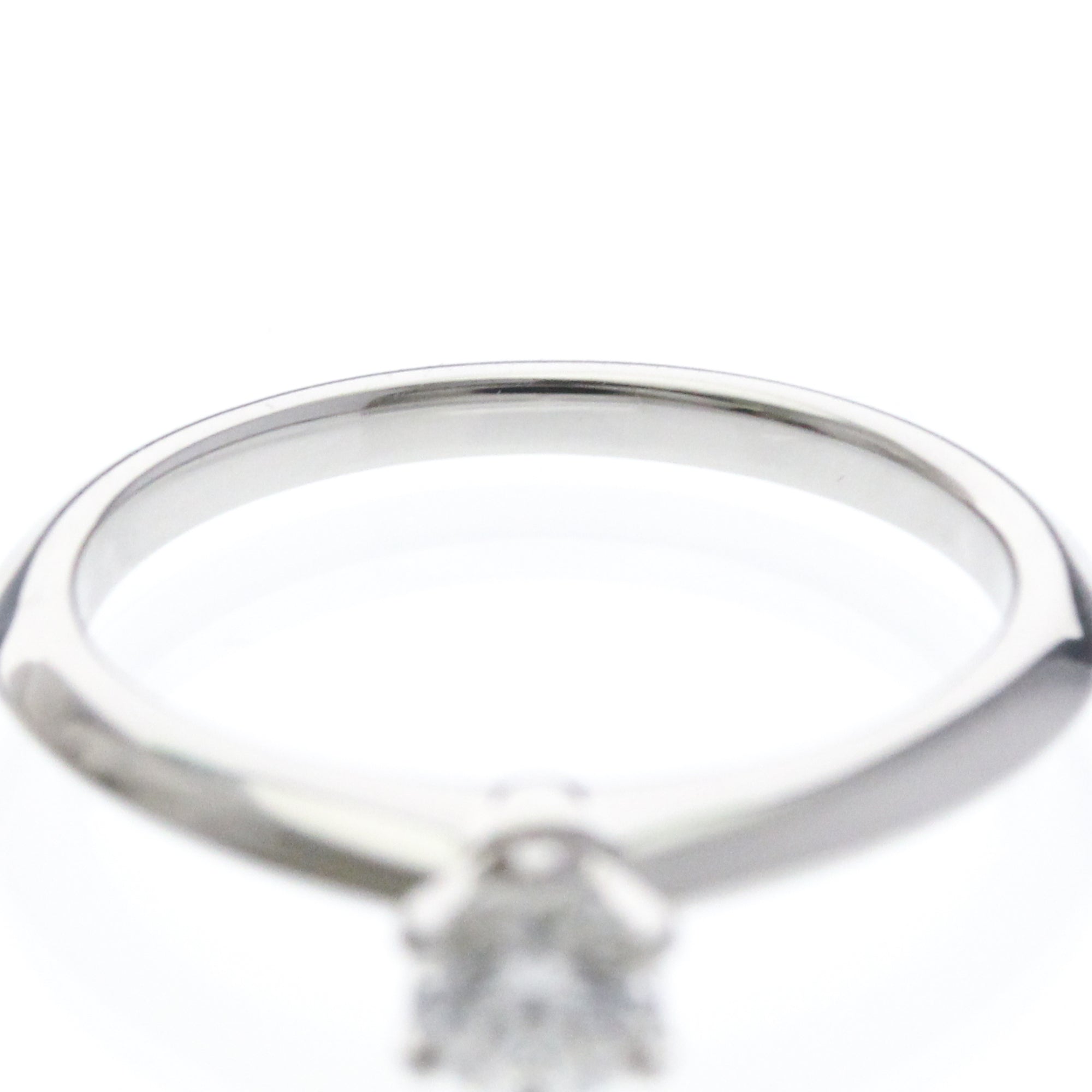 Tiffany & Co. Tiffany Setting Solitaire Ring Platinum With Diamond Silver Platinum Ring Jewelry (Pre-Owned)