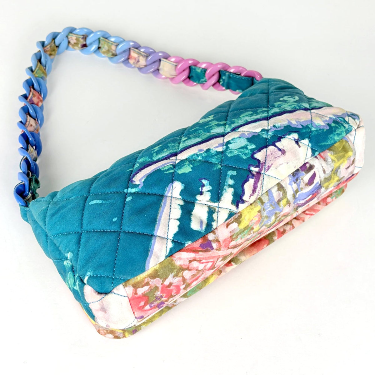 Chanel Blue Canvas Plastic Shoulder Bag (Pre-Owned)