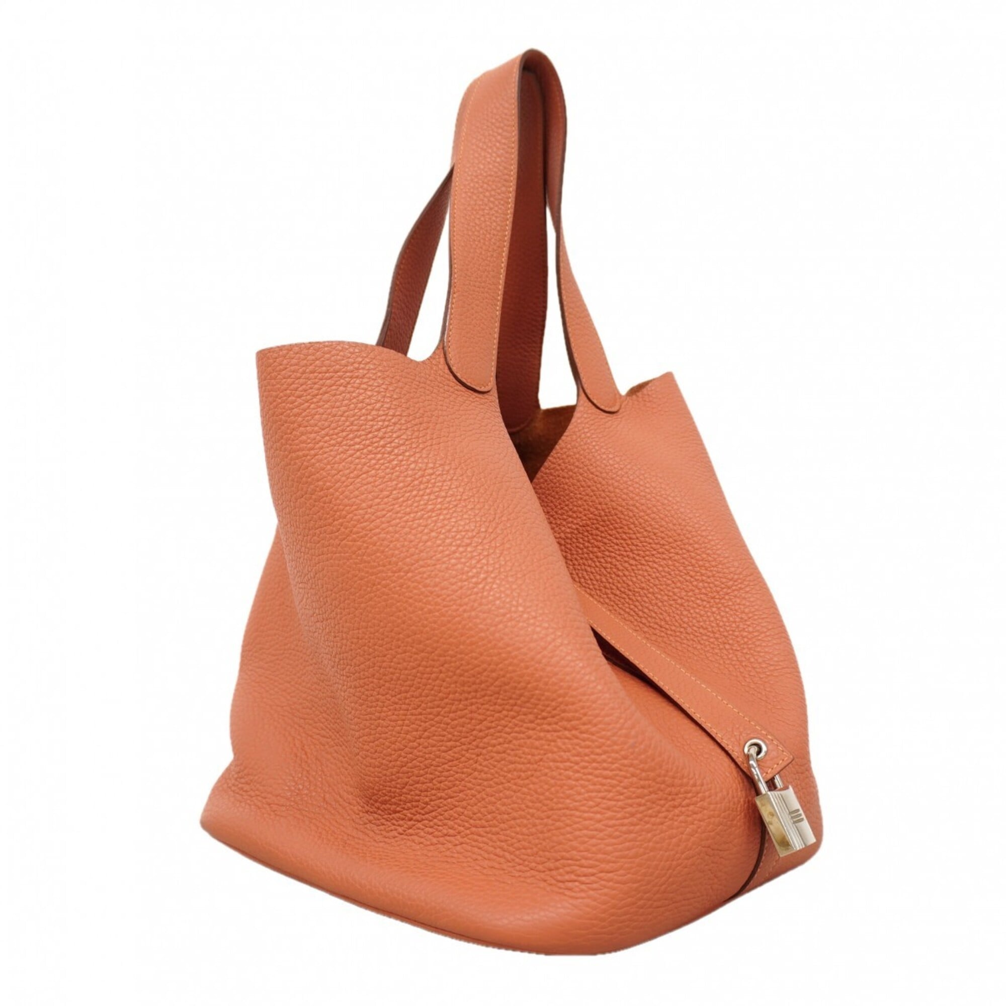 Hermes Crevette Taurillon Clemence Leather Handbag (Pre-Owned)