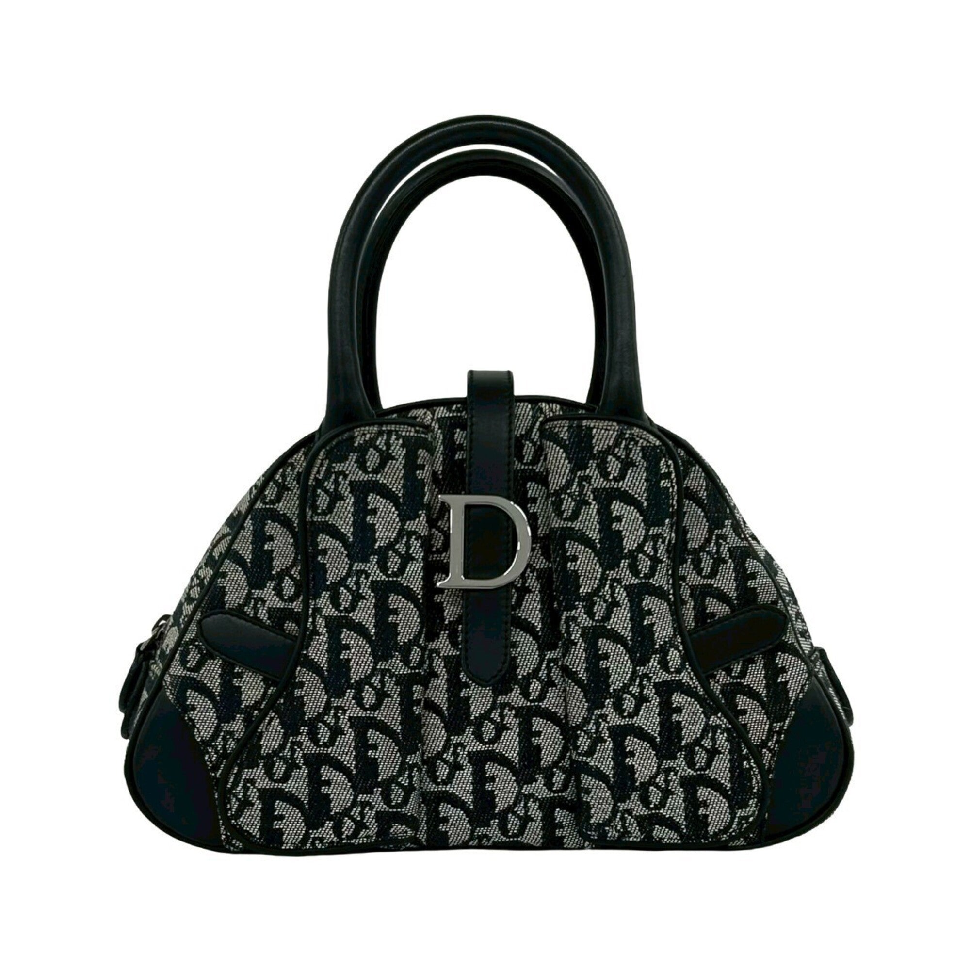 Christian Dior Black Canvas Leather Handbag (Pre-Owned)