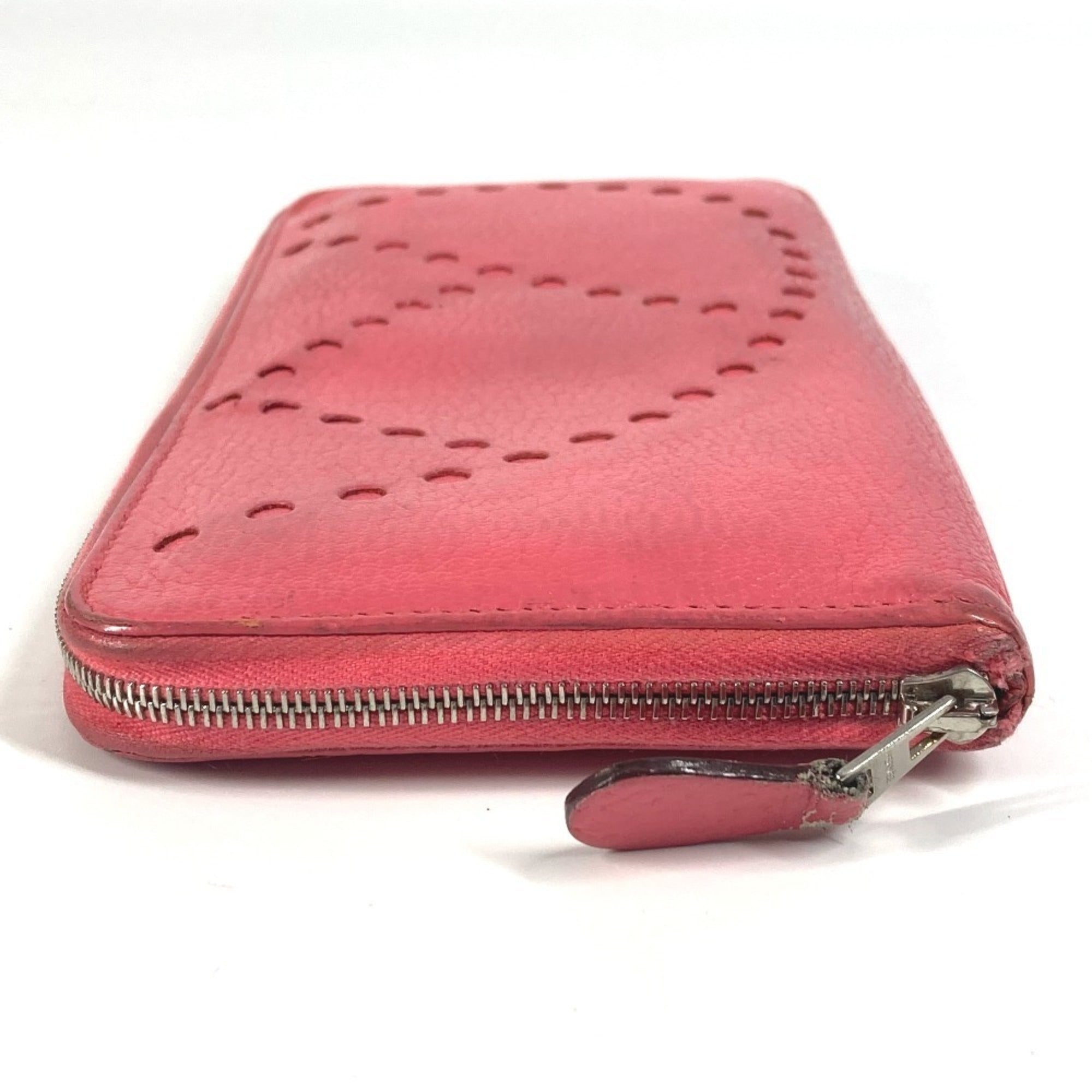 Hermes Pink Chevre Leather Long Wallet (Bi-Fold) (Pre-Owned)
